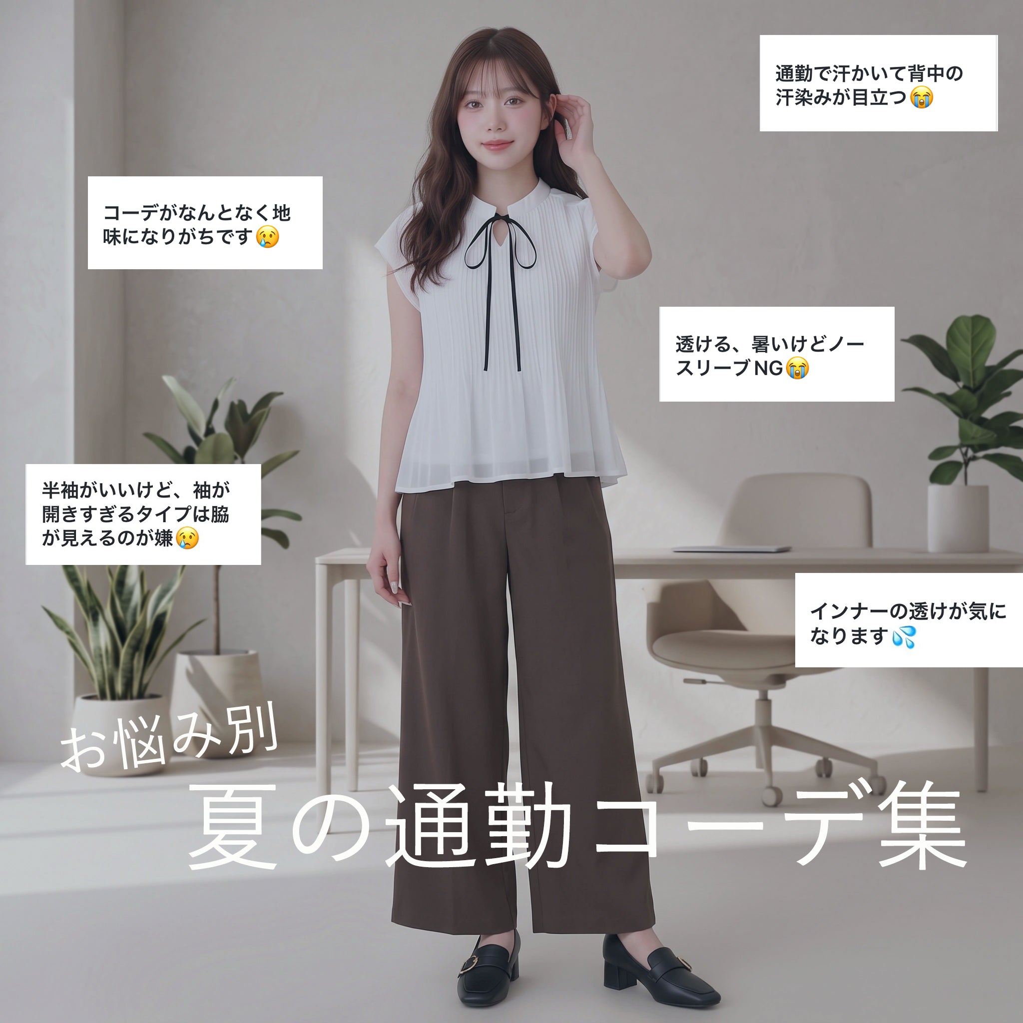 お悩み別!夏の通勤コーデ集