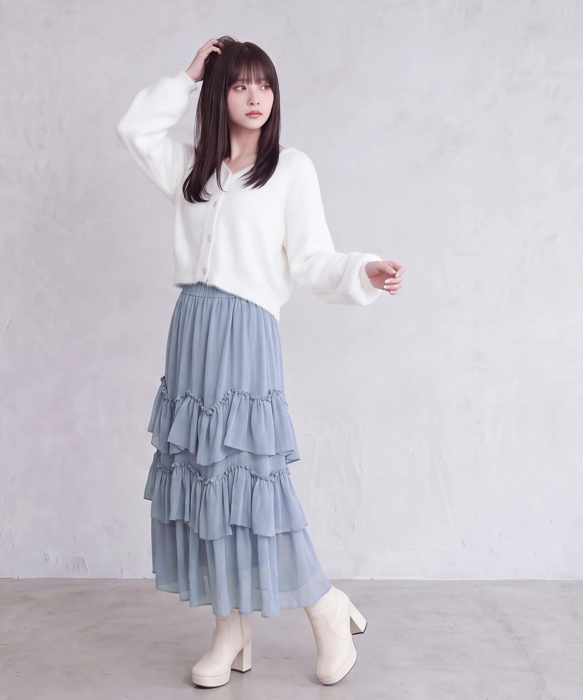 ライトグレー(AI画像)model:160cm 着用サイズ:M