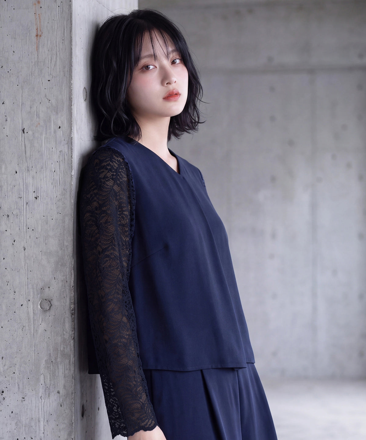 ネイビー(AI画像) model:160cm 着用サイズ:M