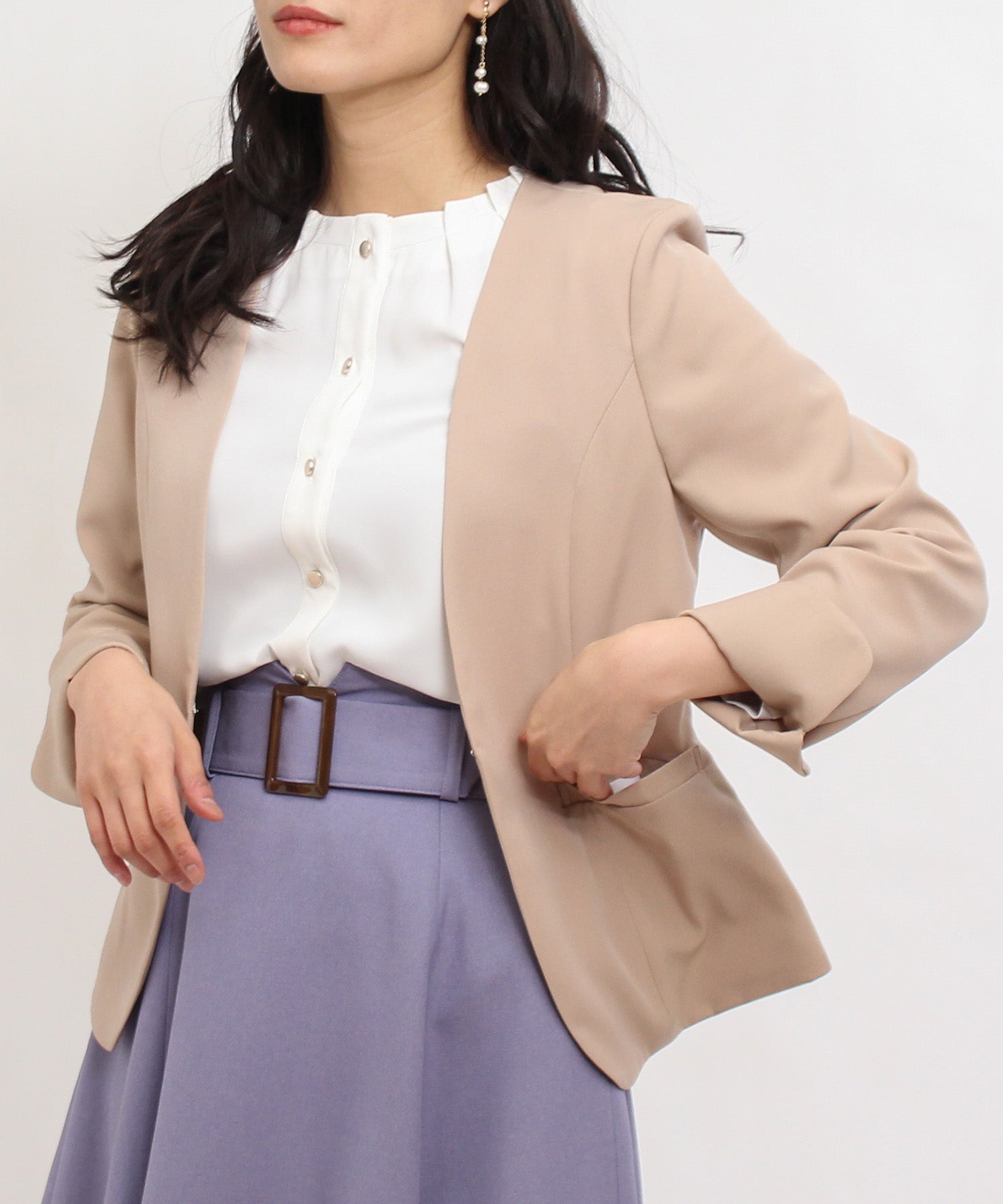 ベージュ model:166cm 着用サイズ:M