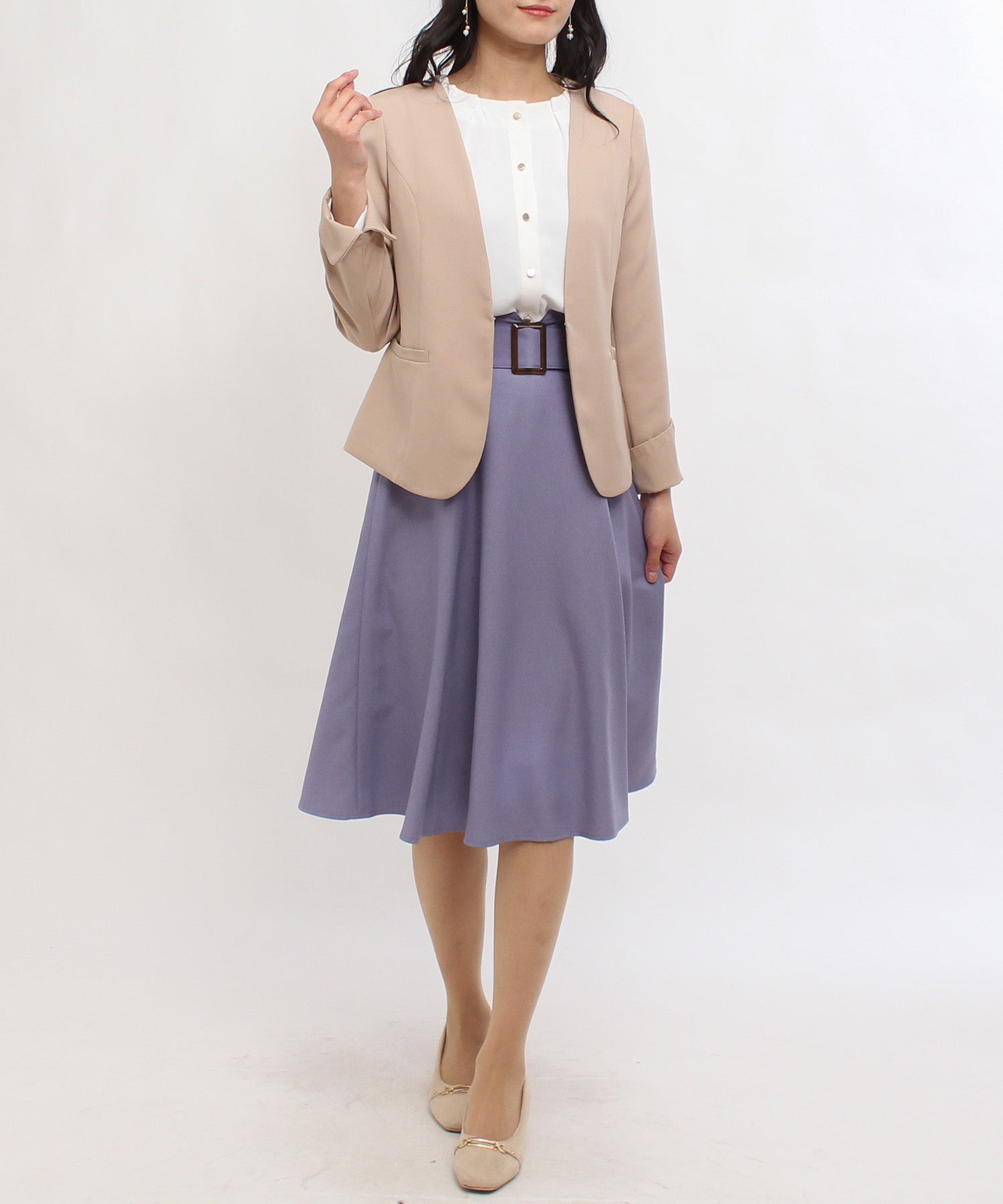 ベージュ model:166cm 着用サイズ:M