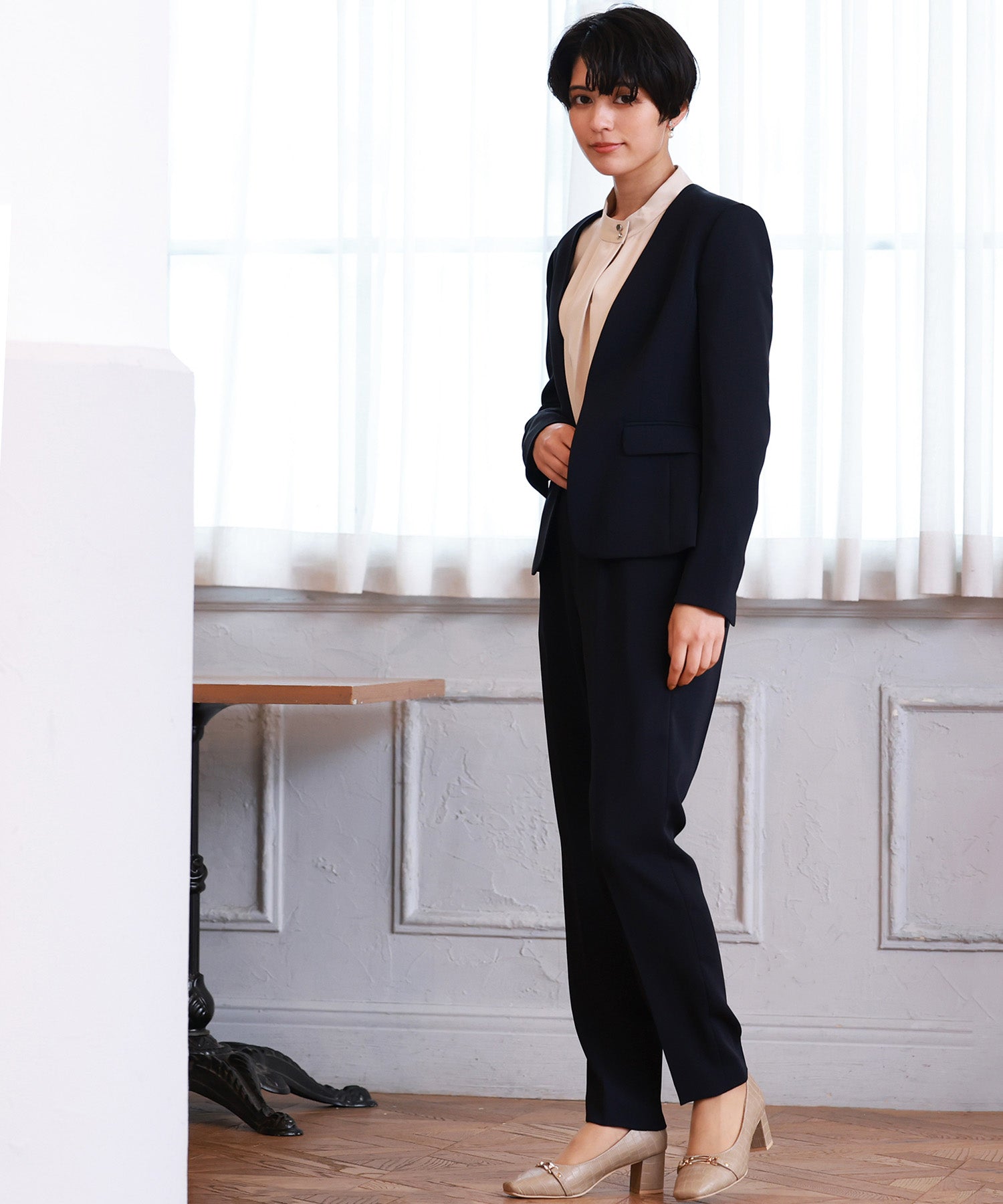 ネイビー model:163 着用サイズ:M