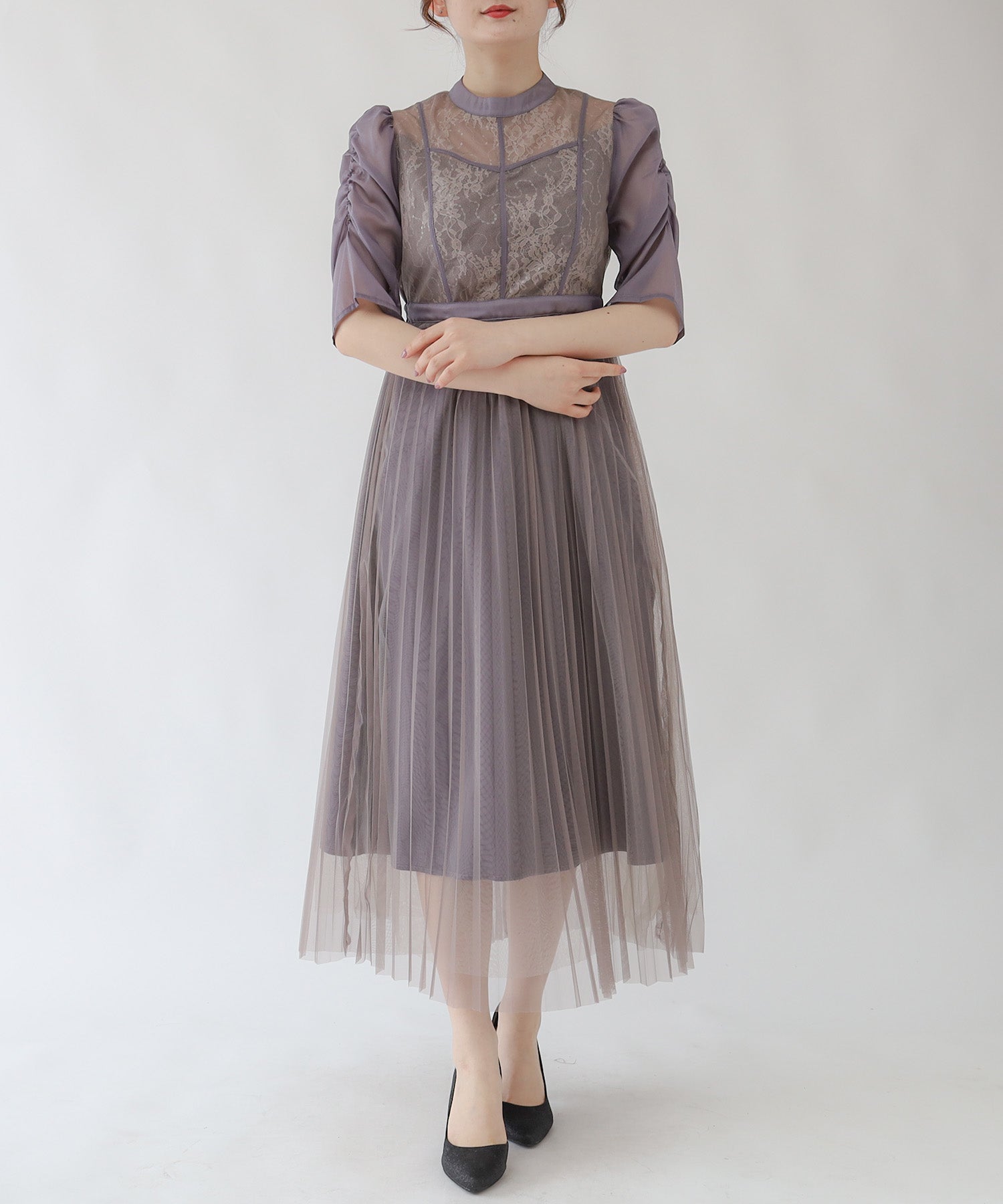 パープル model:158cm 着用サイズ:M