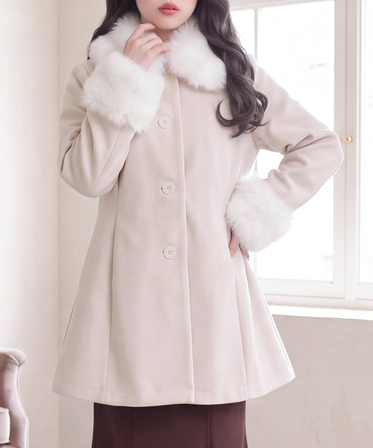 アイボリー(AI画像) model:160 着用サイズ:M