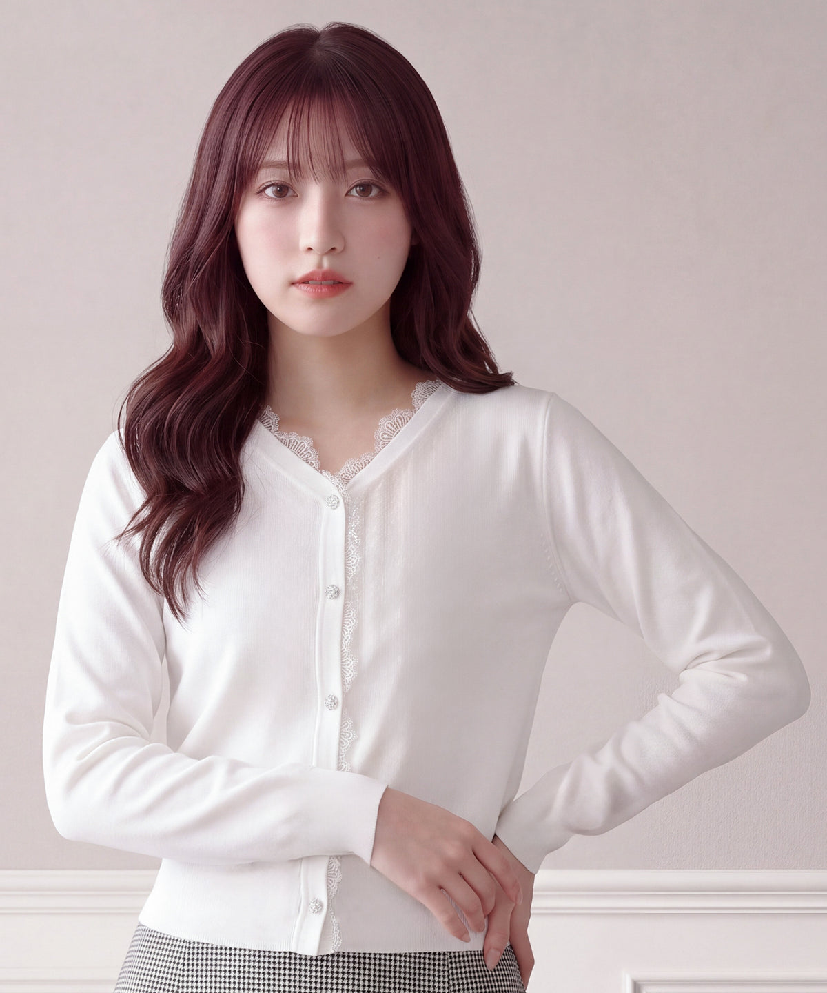 ホワイト model:160cm 着用サイズ:M (AI画像)