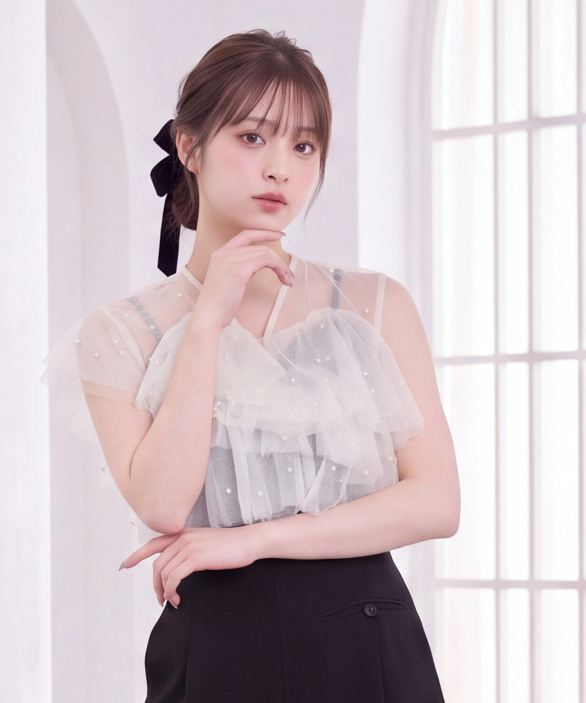 ホワイト(AI画像) model:160cm 着用サイズ:M