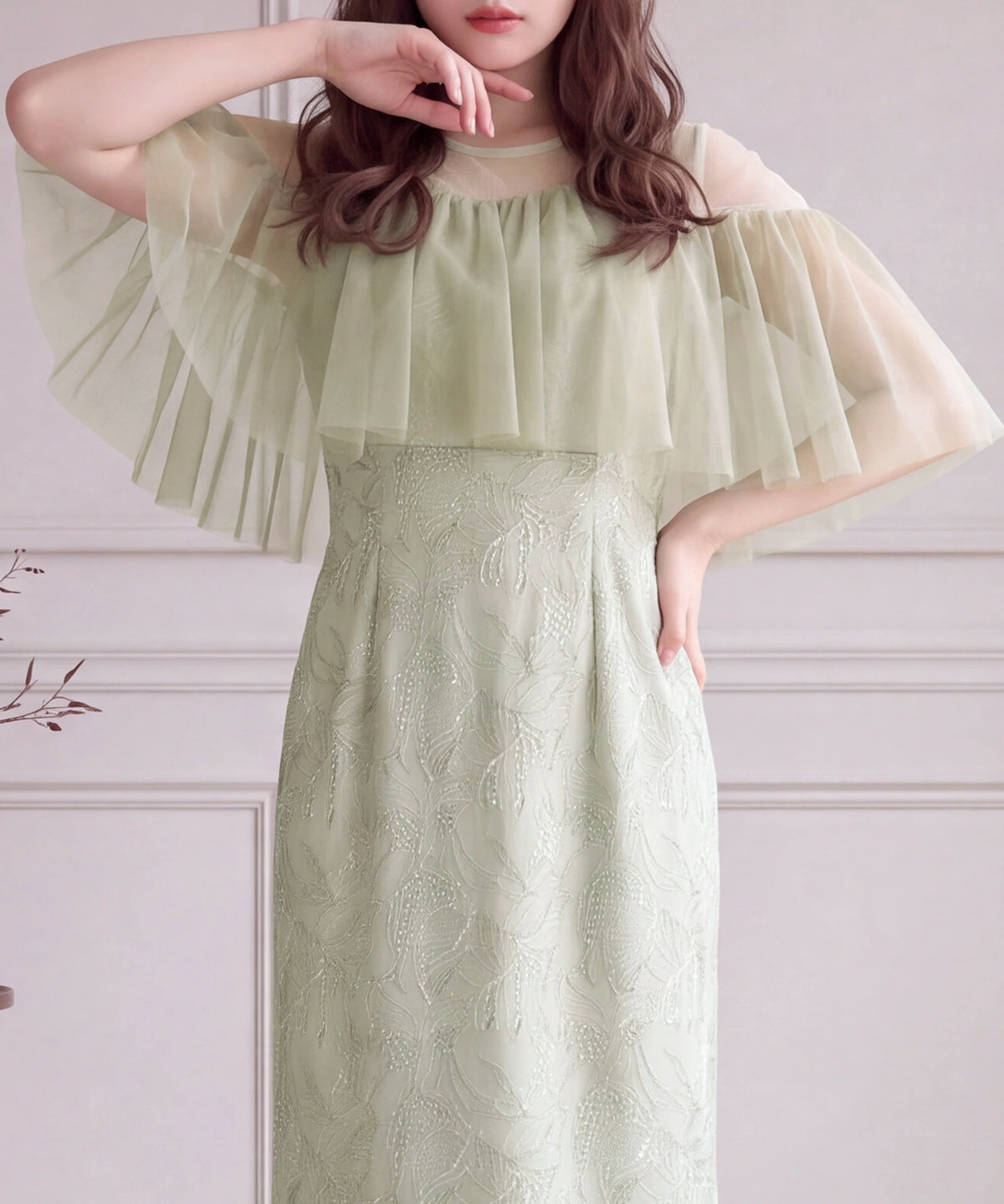 グリーン(AI画像) model:156 着用サイズ:M
