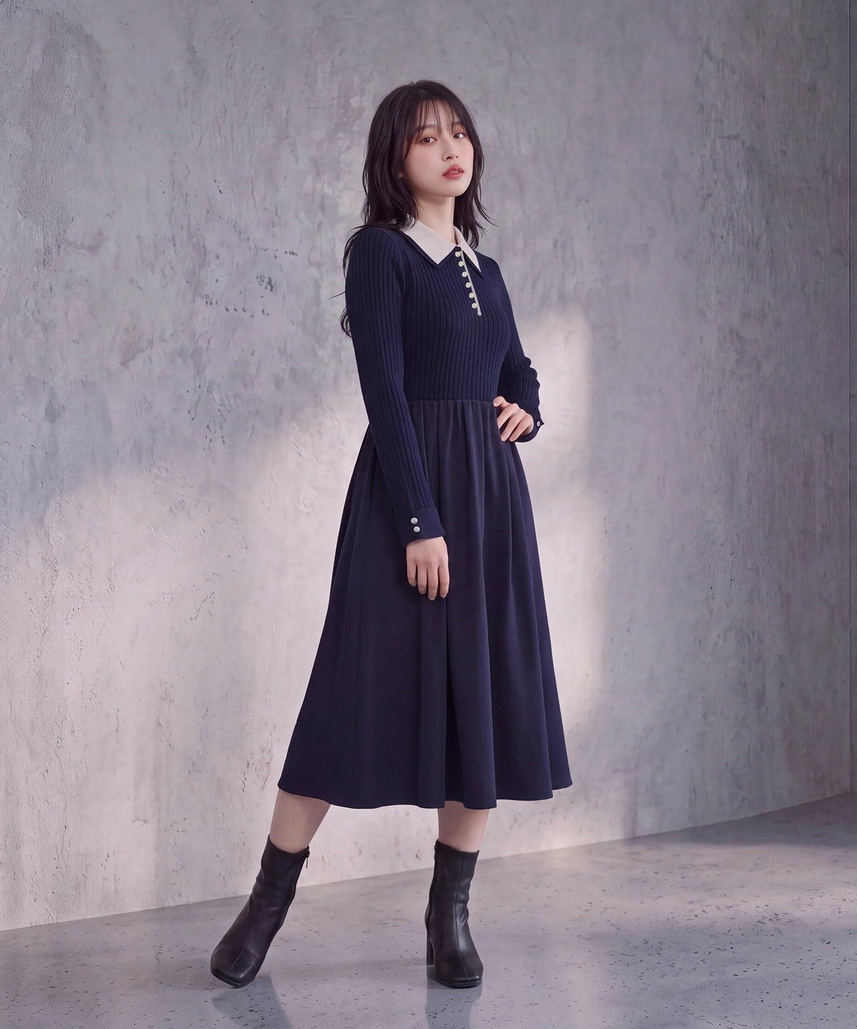 ネイビー(AI画像) model:♡160cm 着用サイズM