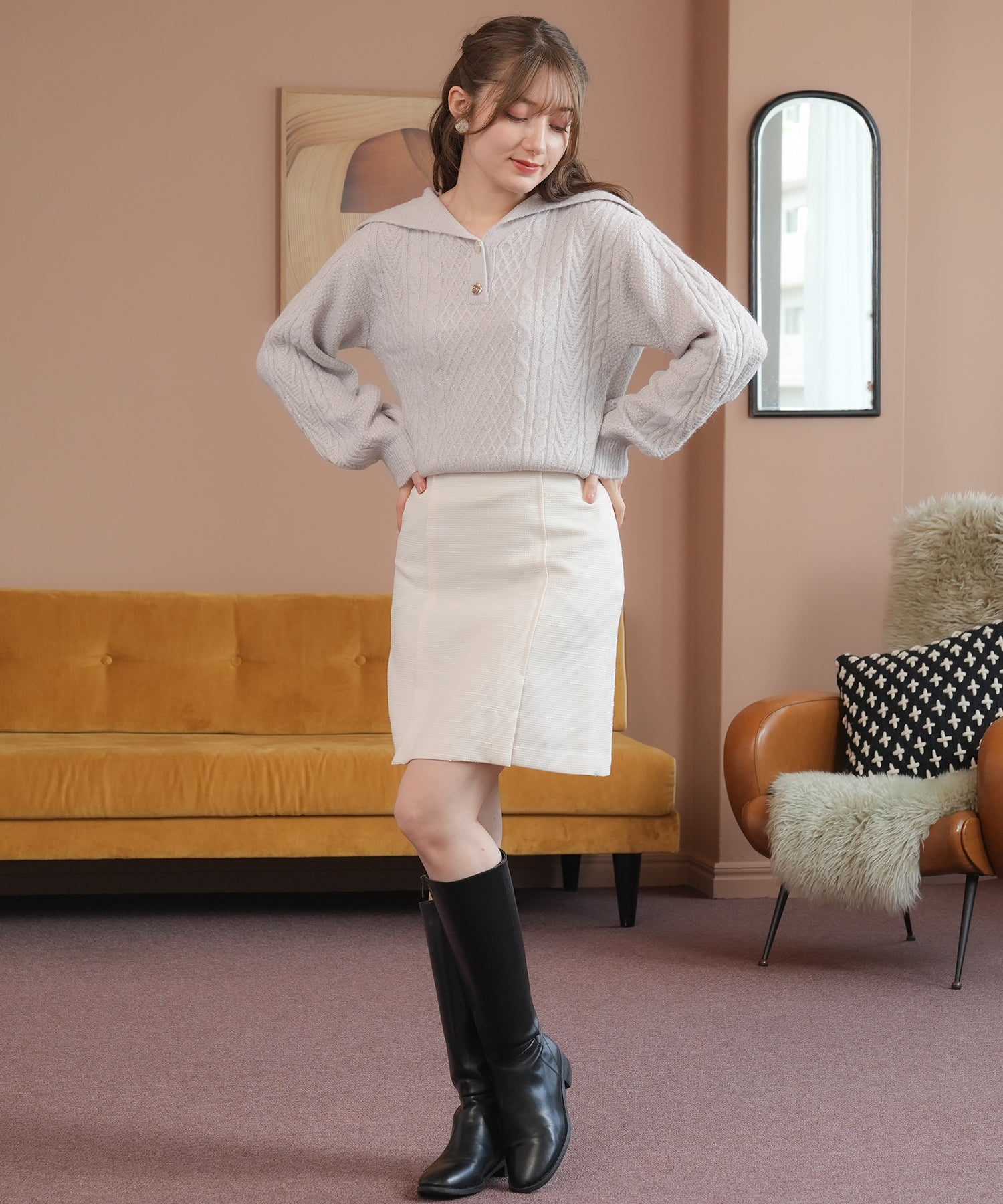 アイボリー model:163cm 着用サイズ:S