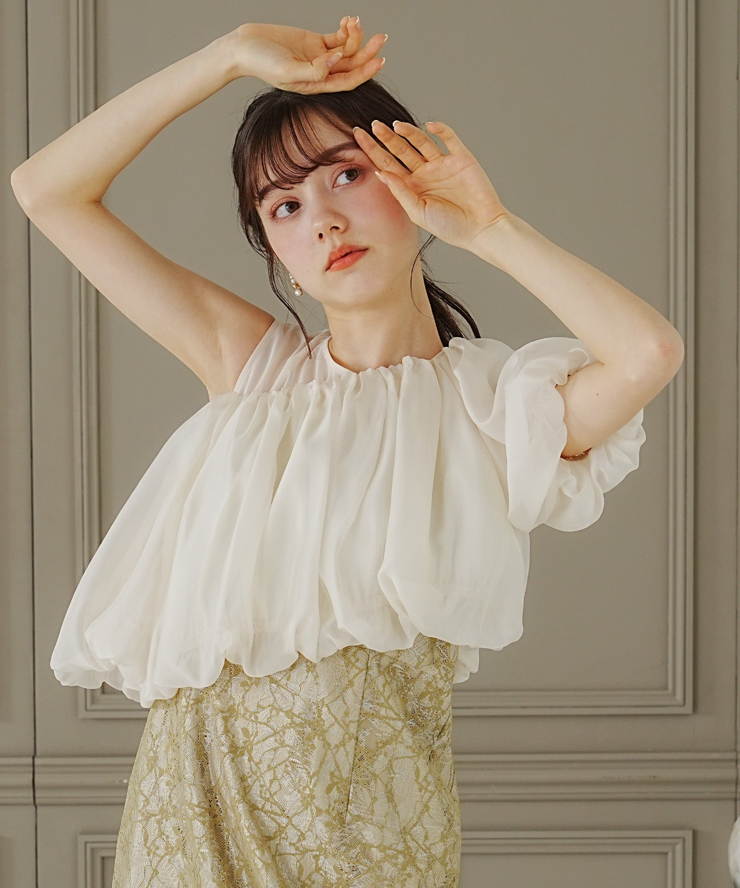 イエロー model:158cm 着用サイズ:M