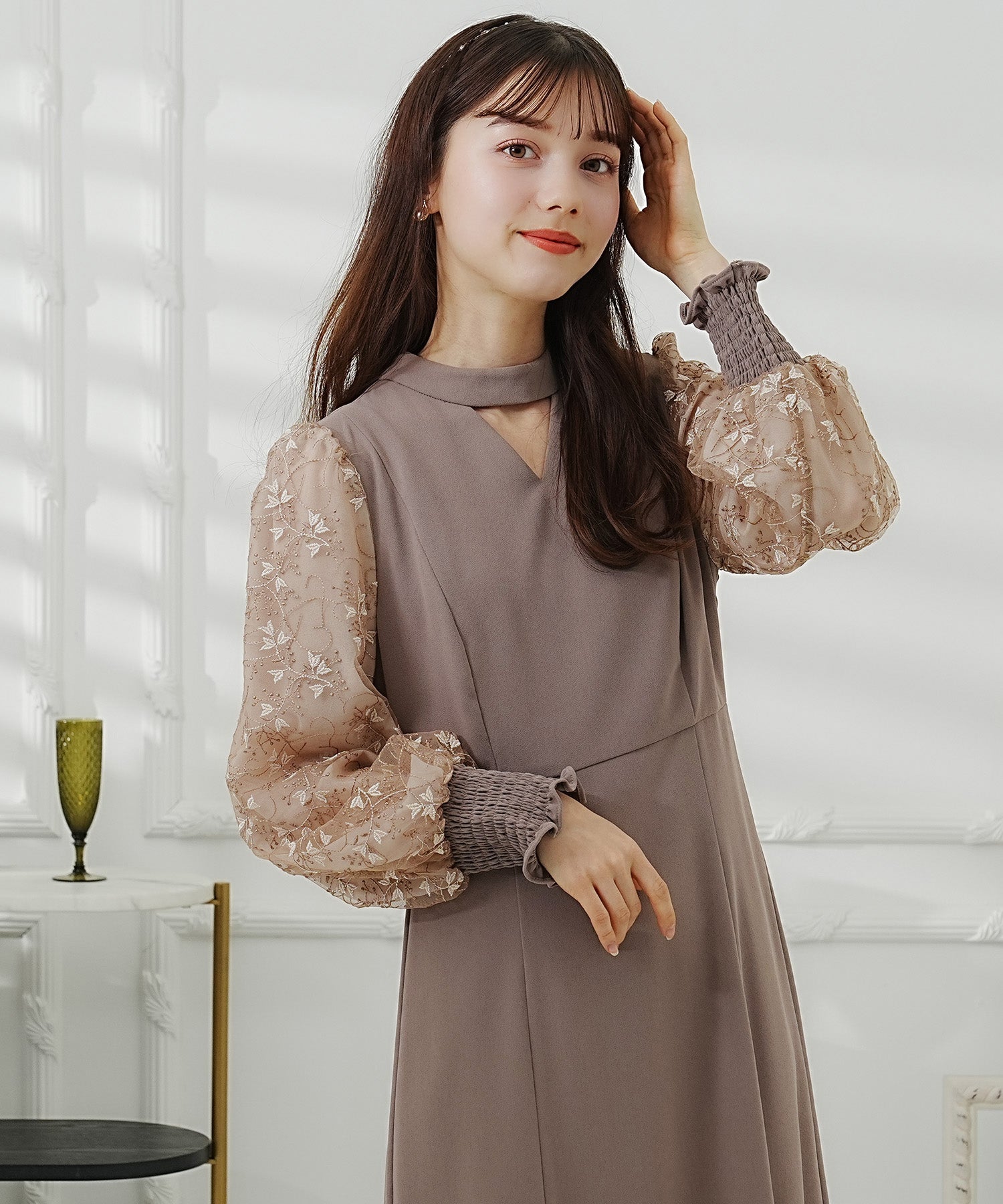 ベージュ model:158cm 着用サイズ:M