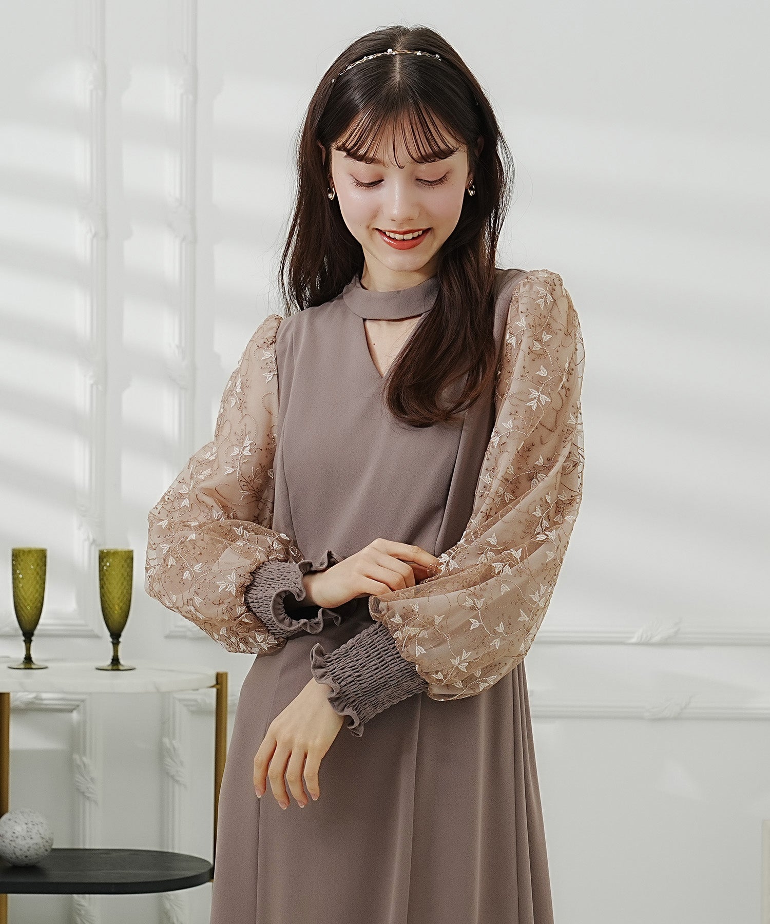 ベージュ model:158cm 着用サイズ:M