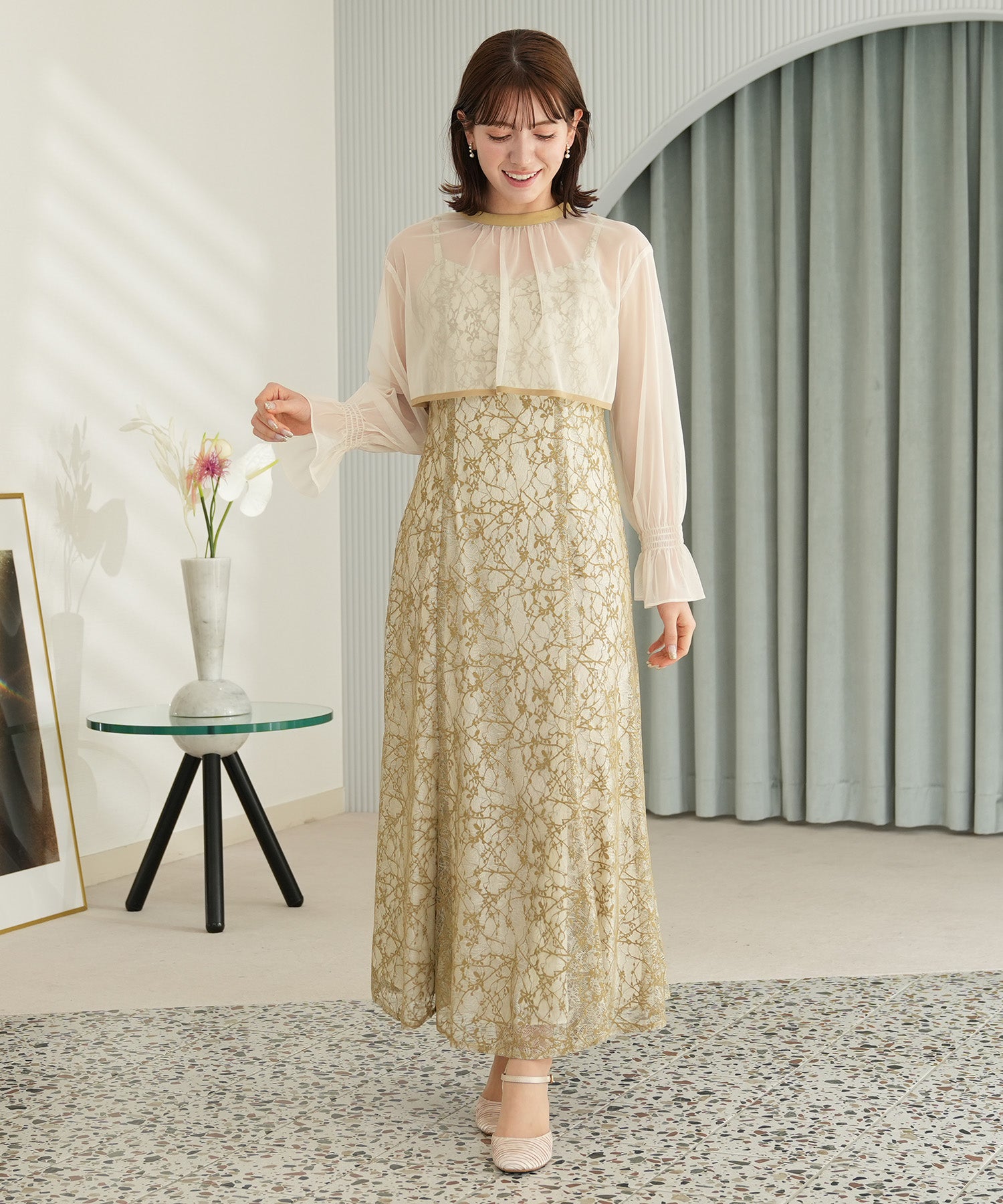 イエロー model:155cm 着用サイズ:M