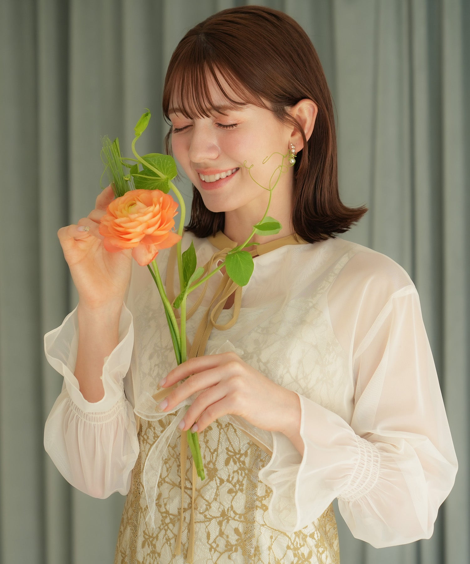 イエロー model:155cm 着用サイズ:M