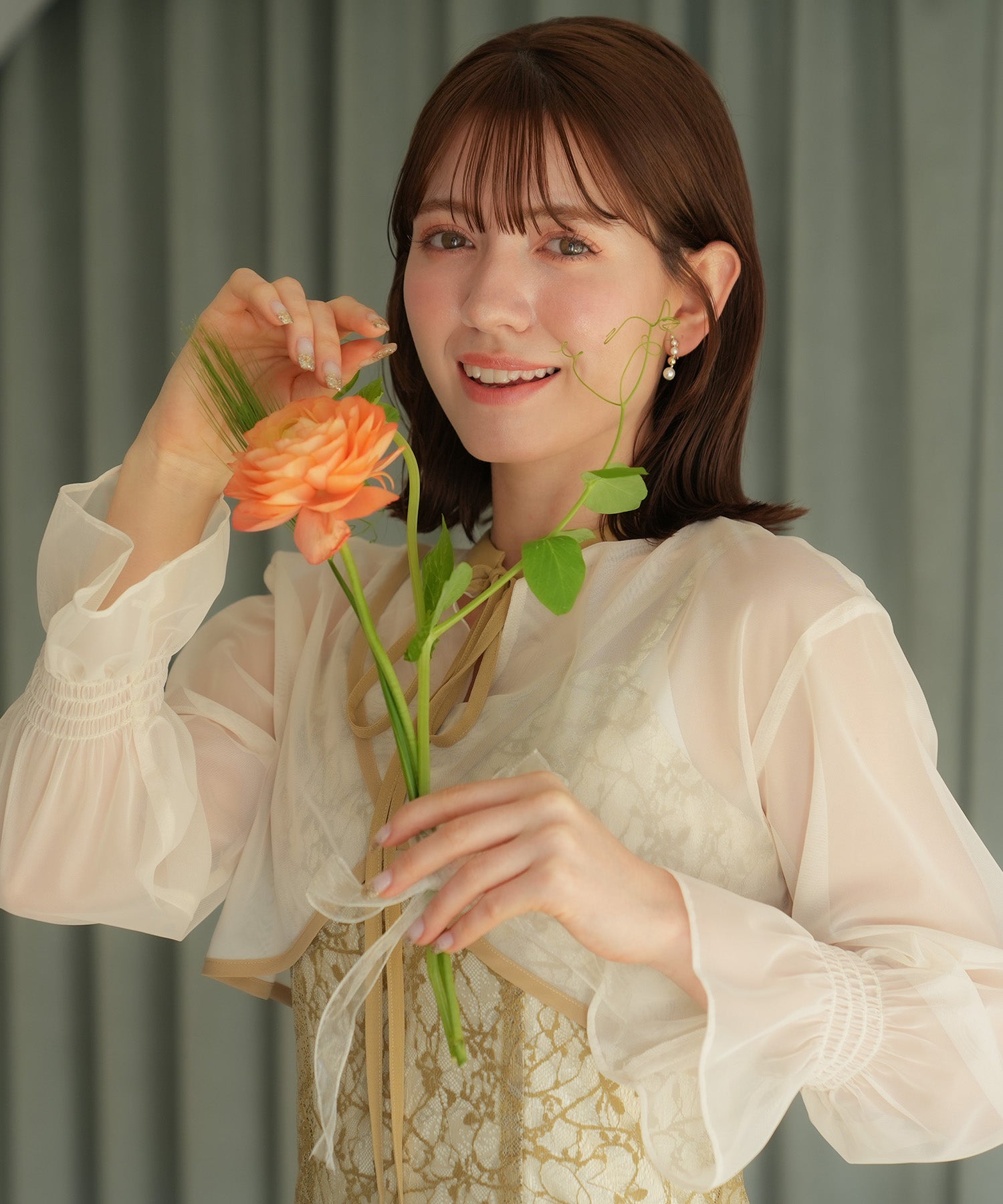 イエロー model:155cm 着用サイズ:M