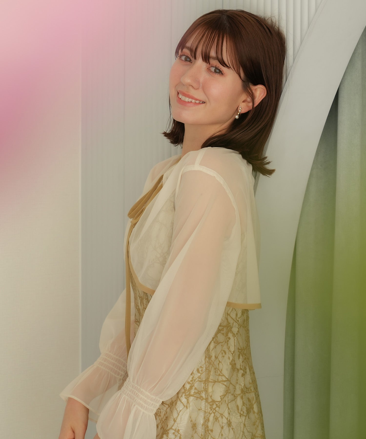 イエロー model:155cm 着用サイズ:M