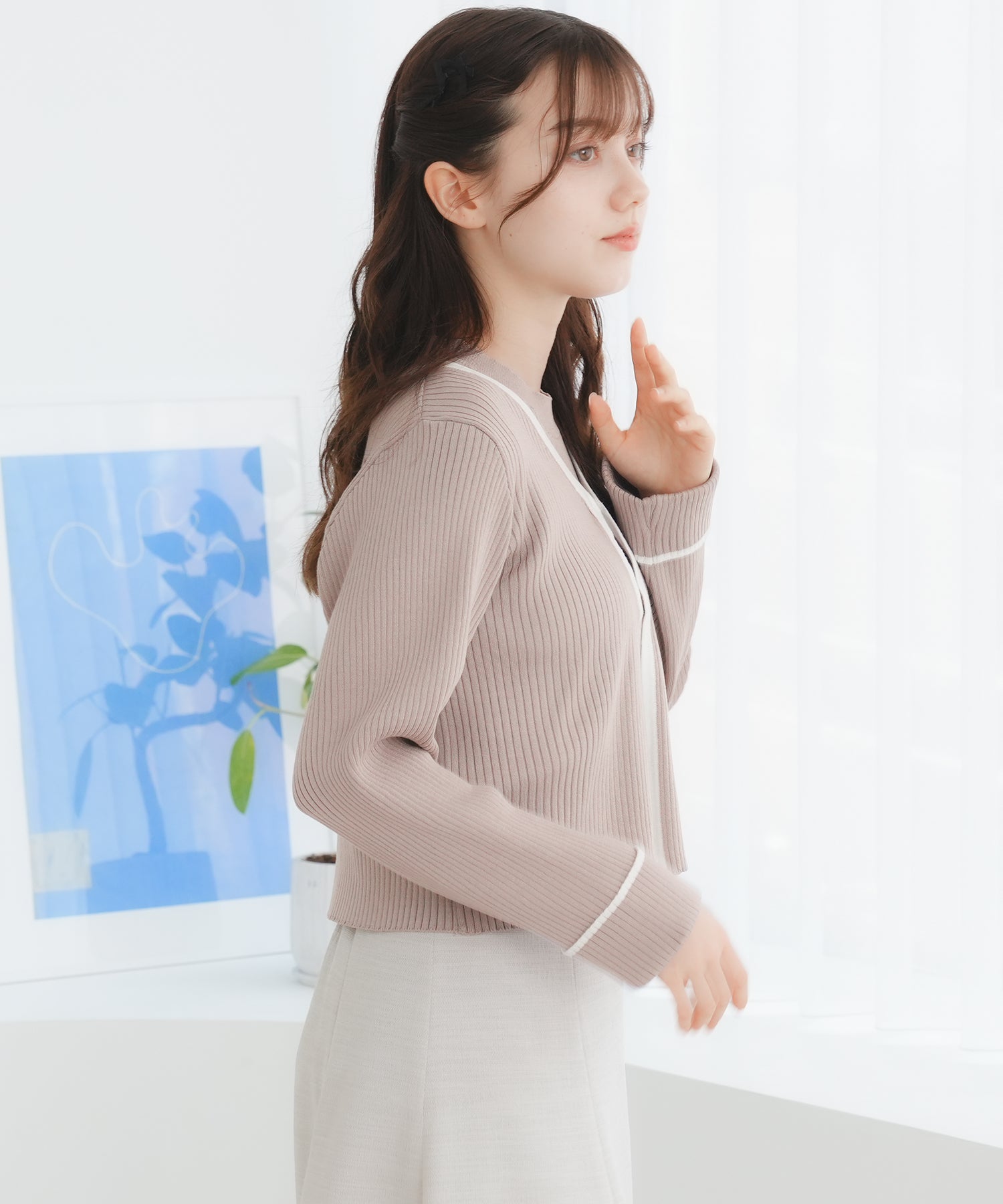 ピンクベージュ model:158cm 着用サイズ:S