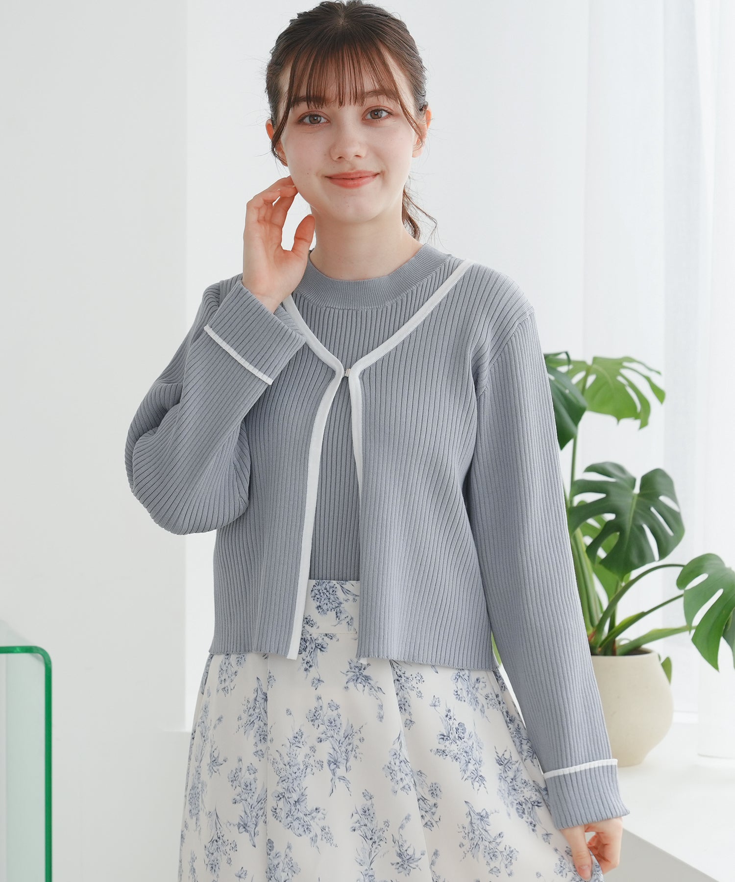 ライトグレー model:158cm 着用サイズ:S