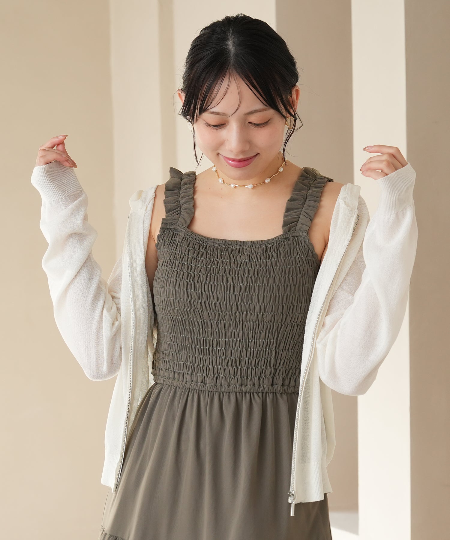 ホワイト model:164 着用サイズ:M