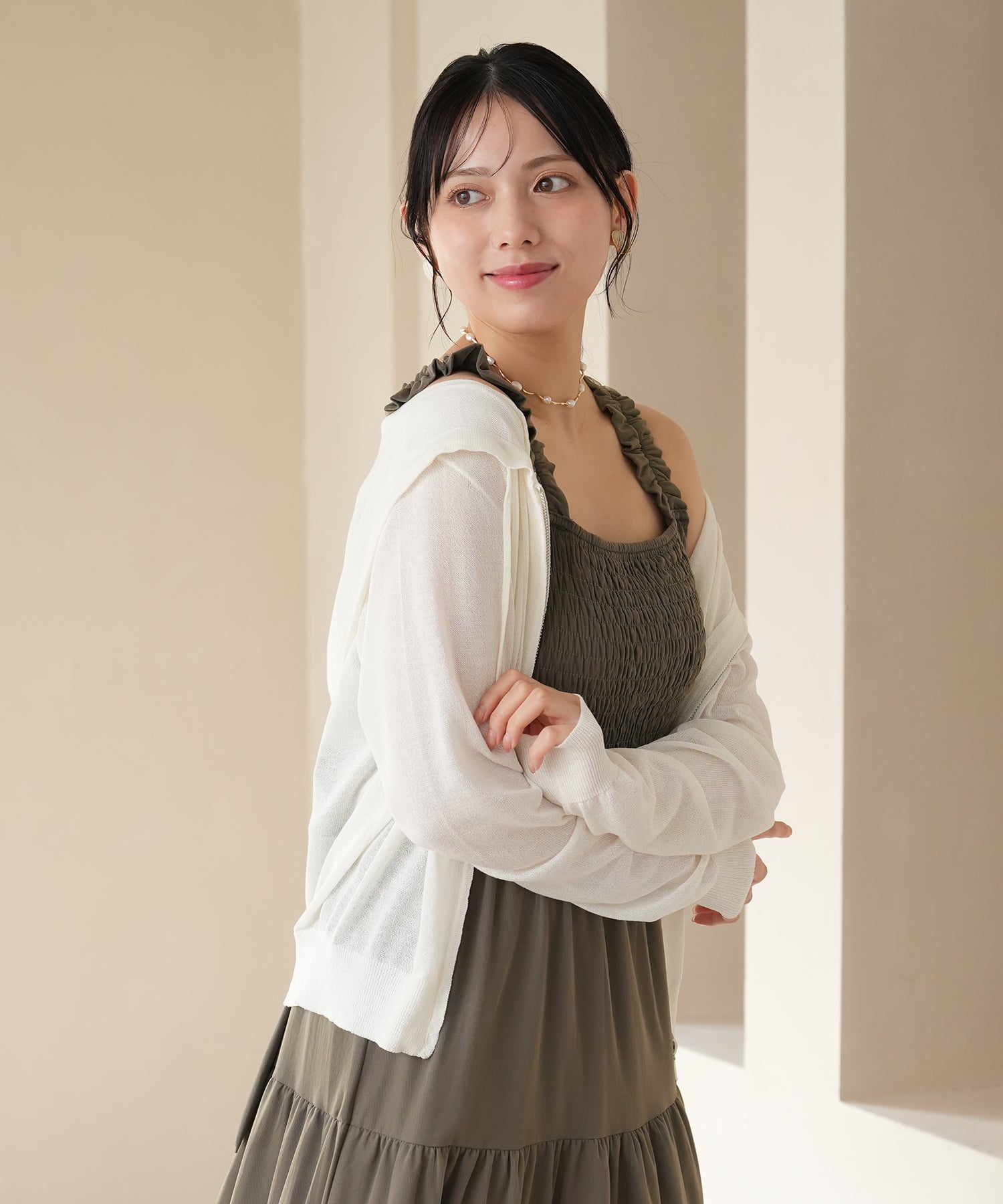 ホワイト model:164 着用サイズ:M