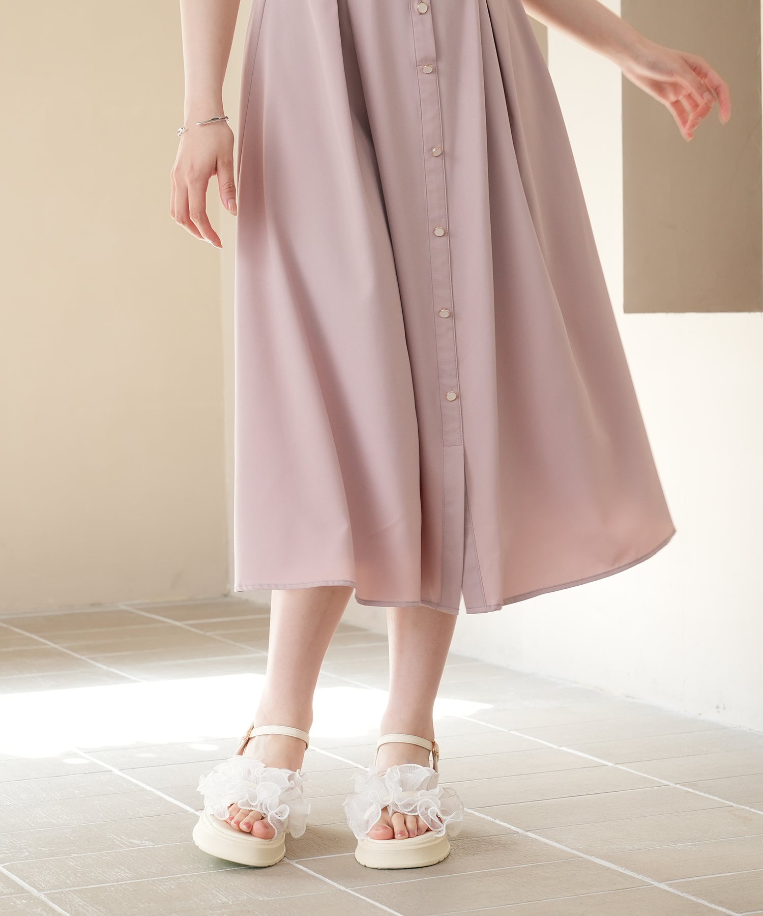 ピンクベージュ model:164 着用サイズ:M
