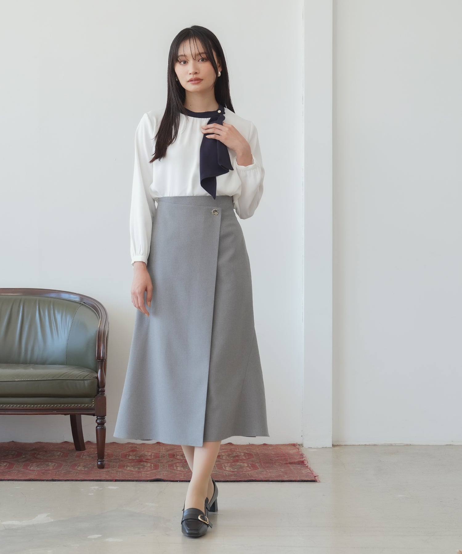 ホワイト×ブルー model:165 着用サイズ:M