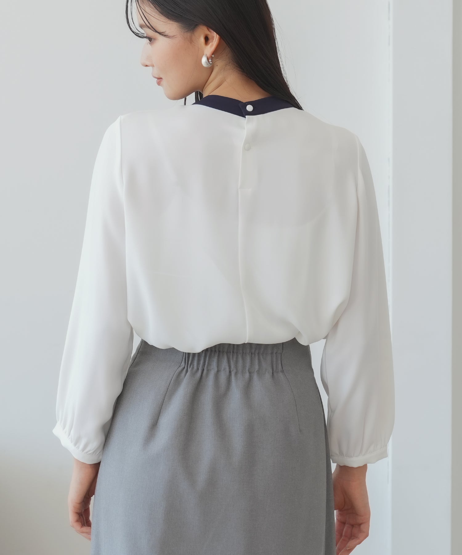 ホワイト×ブルー model:165 着用サイズ:M