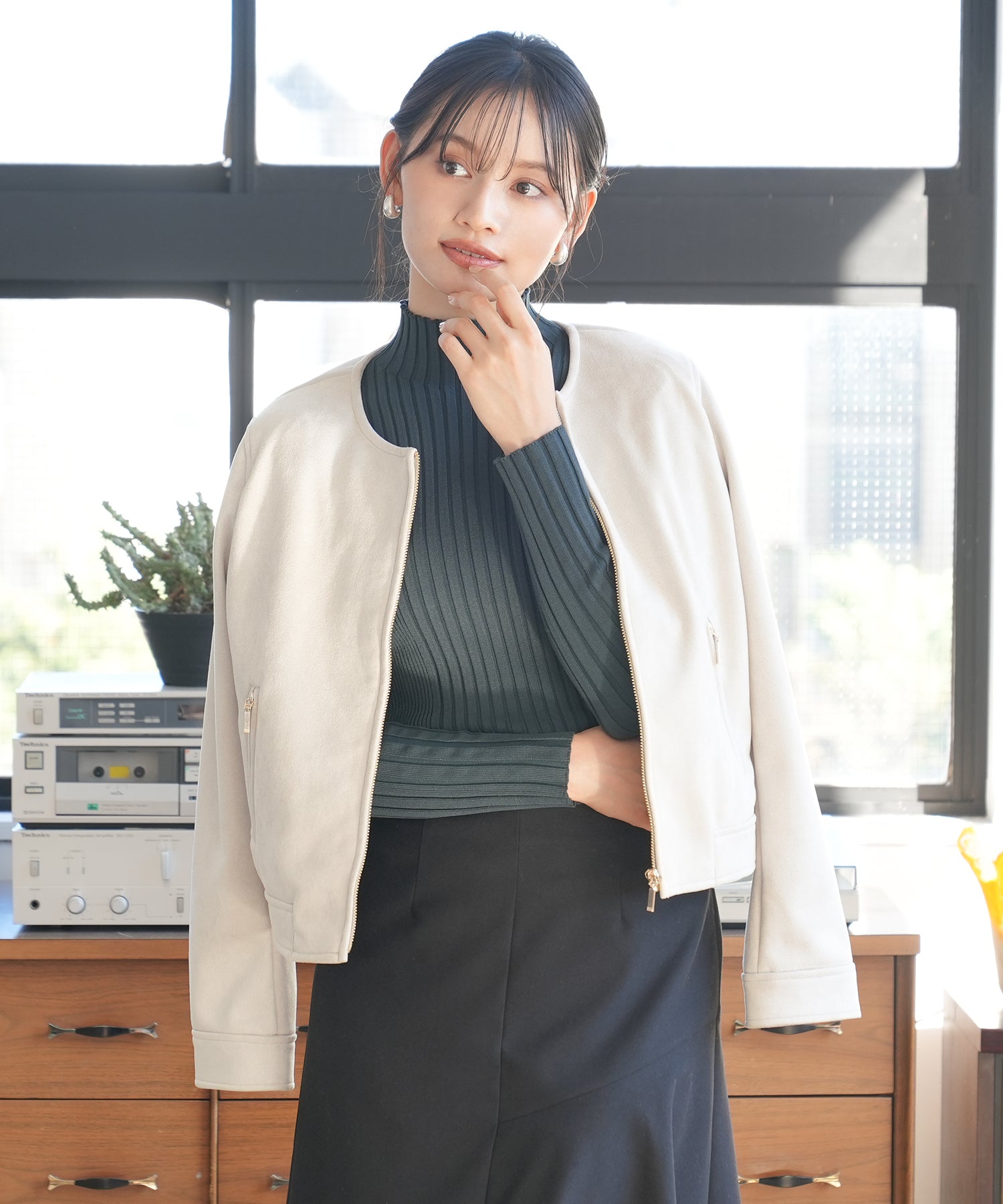 グレージュ model:165cm 着用サイズ:M