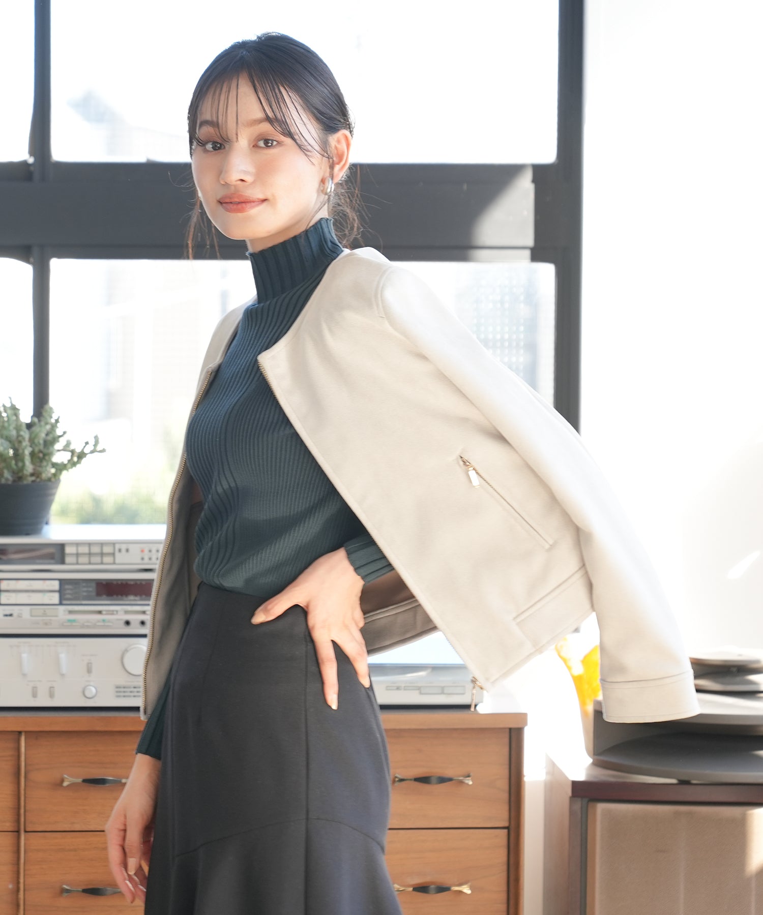 グレージュ model:165cm 着用サイズ:M
