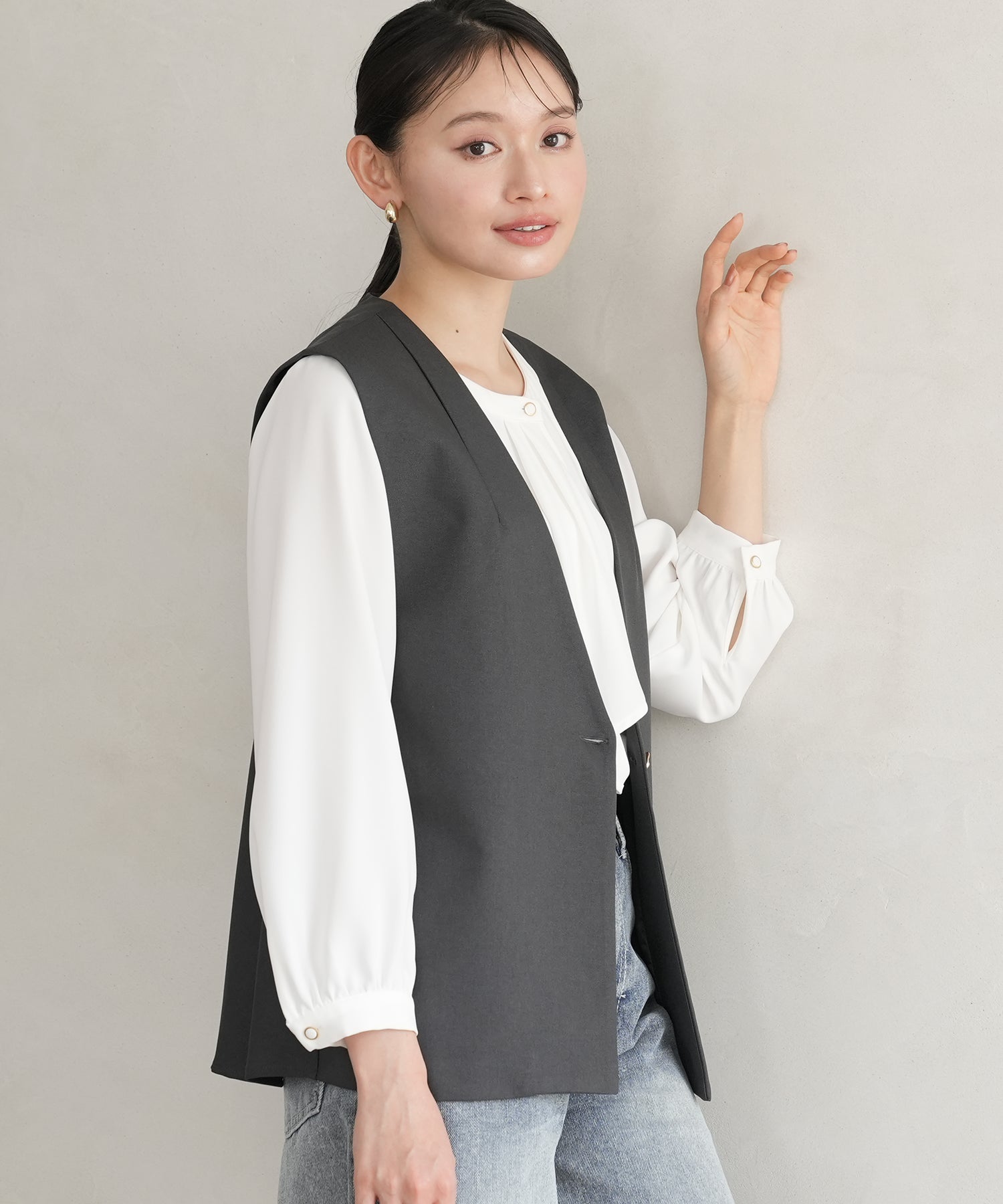 ホワイト model:165 着用サイズ:M