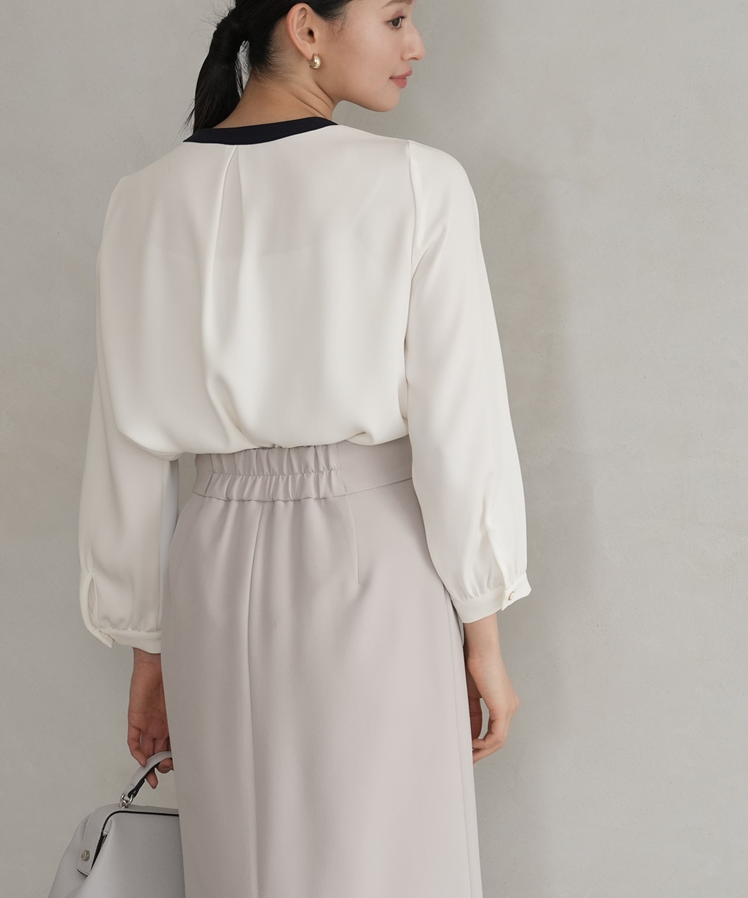 ホワイト×ネイビー model:165 着用サイズ:M