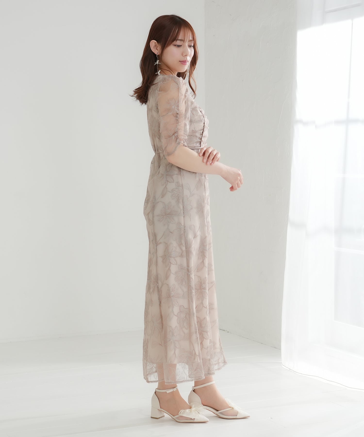 ベージュ model:164 着用サイズ:M