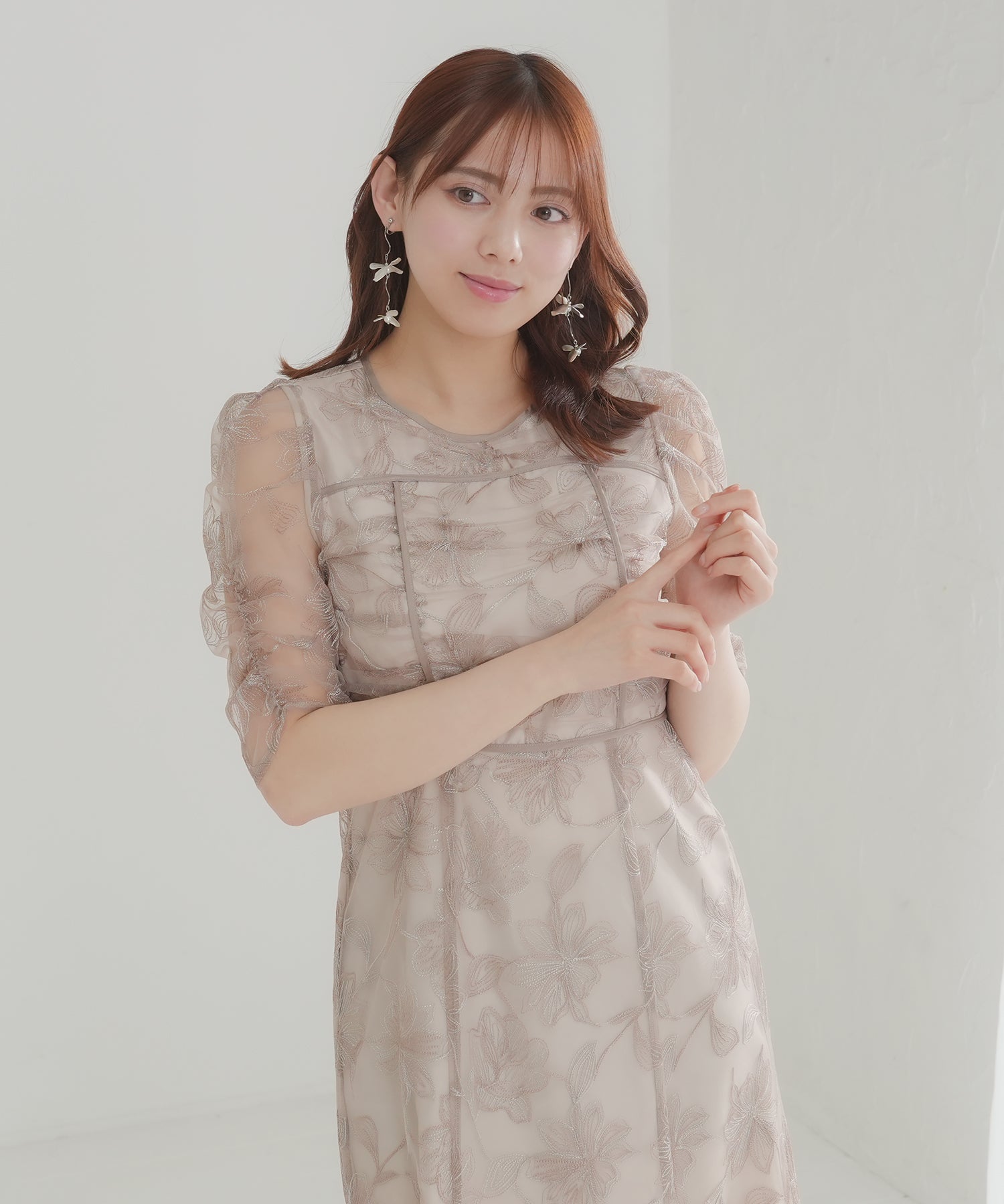 ベージュ model:164 着用サイズ:M