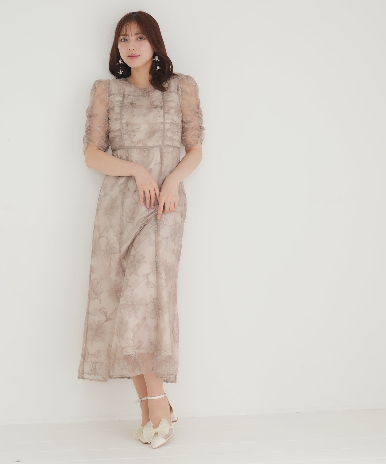 ベージュ model:164 着用サイズ:M