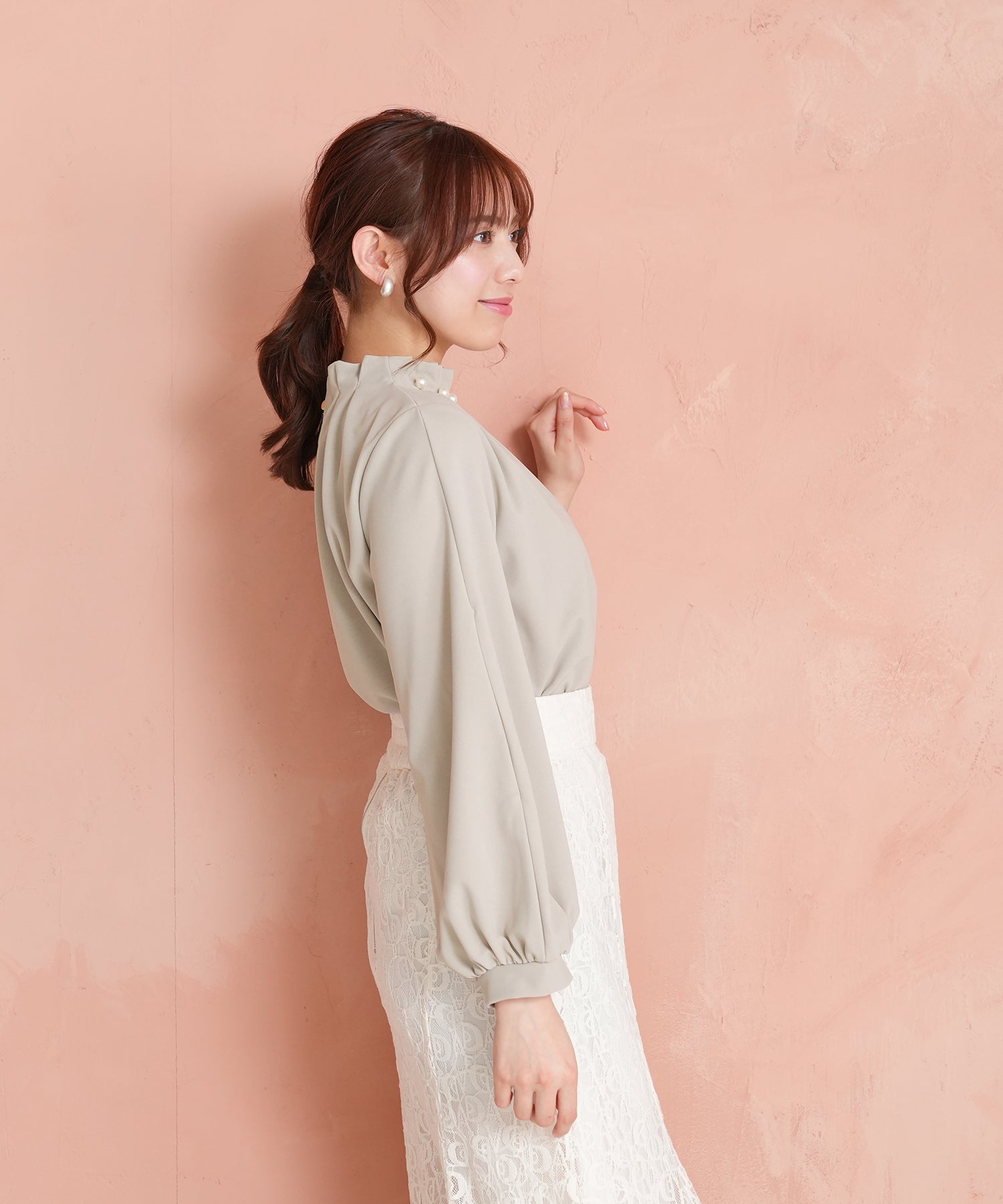 グレージュ model:164cm 着用サイズ:M