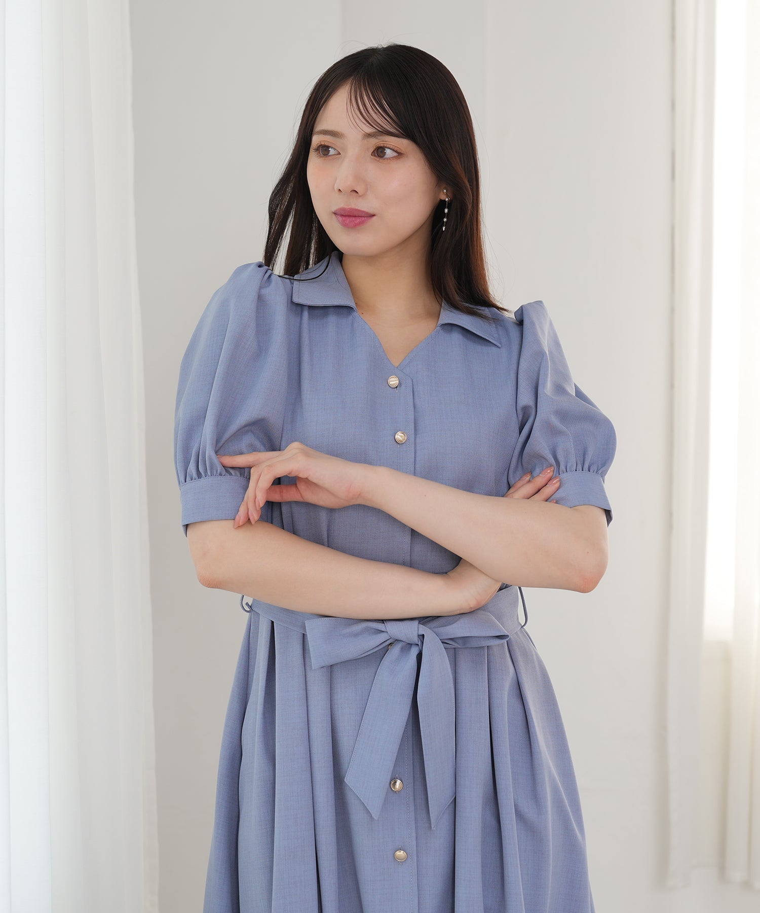 ブルー model:164 着用サイズ:M