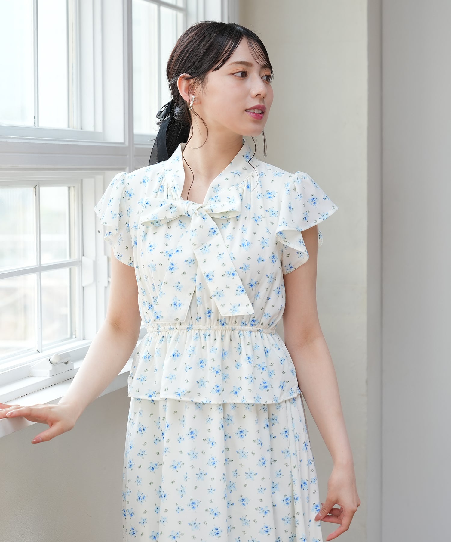 ホワイト×ブルー model:164 着用サイズ:M