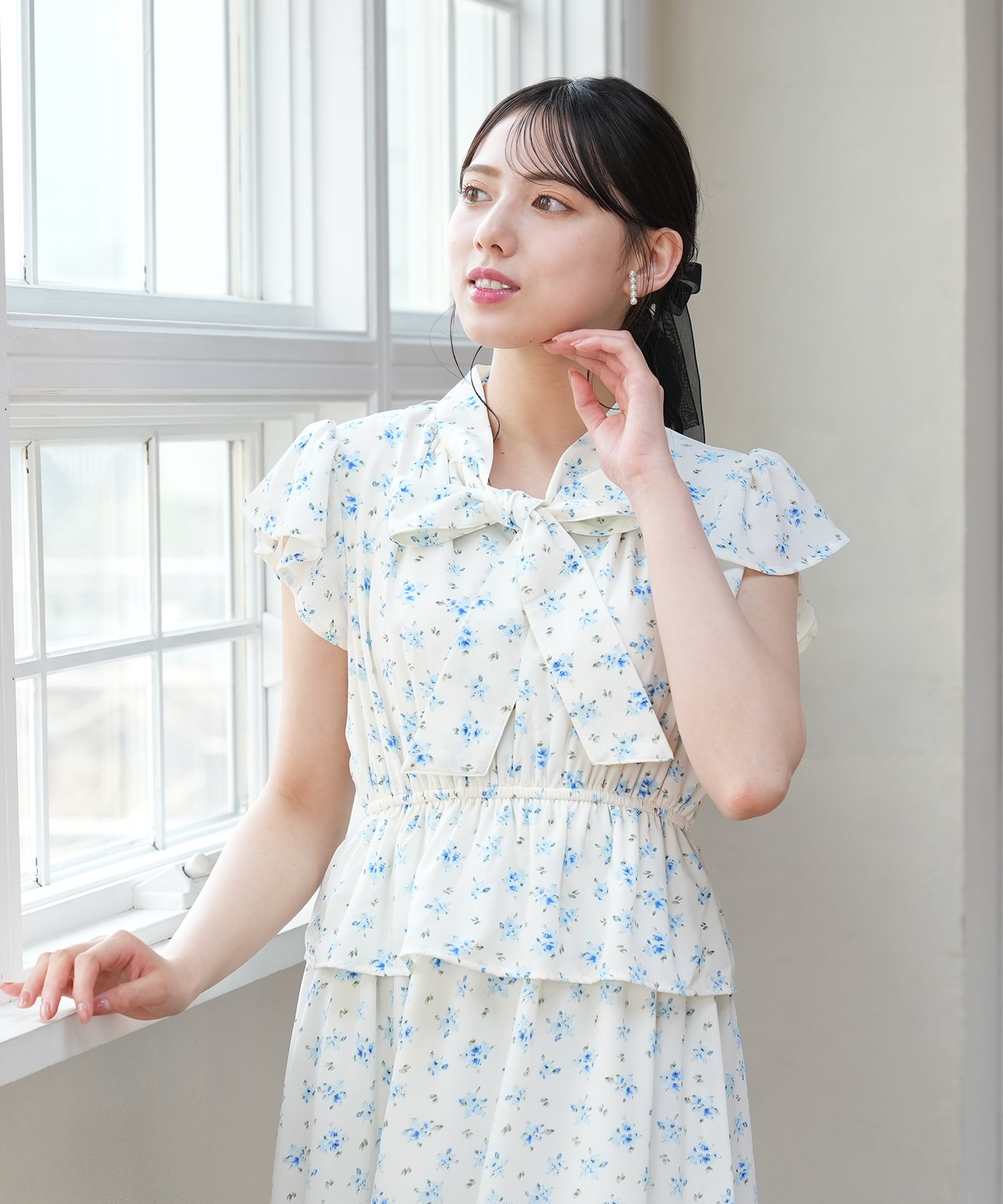ホワイト×ブルー model:164 着用サイズ:M