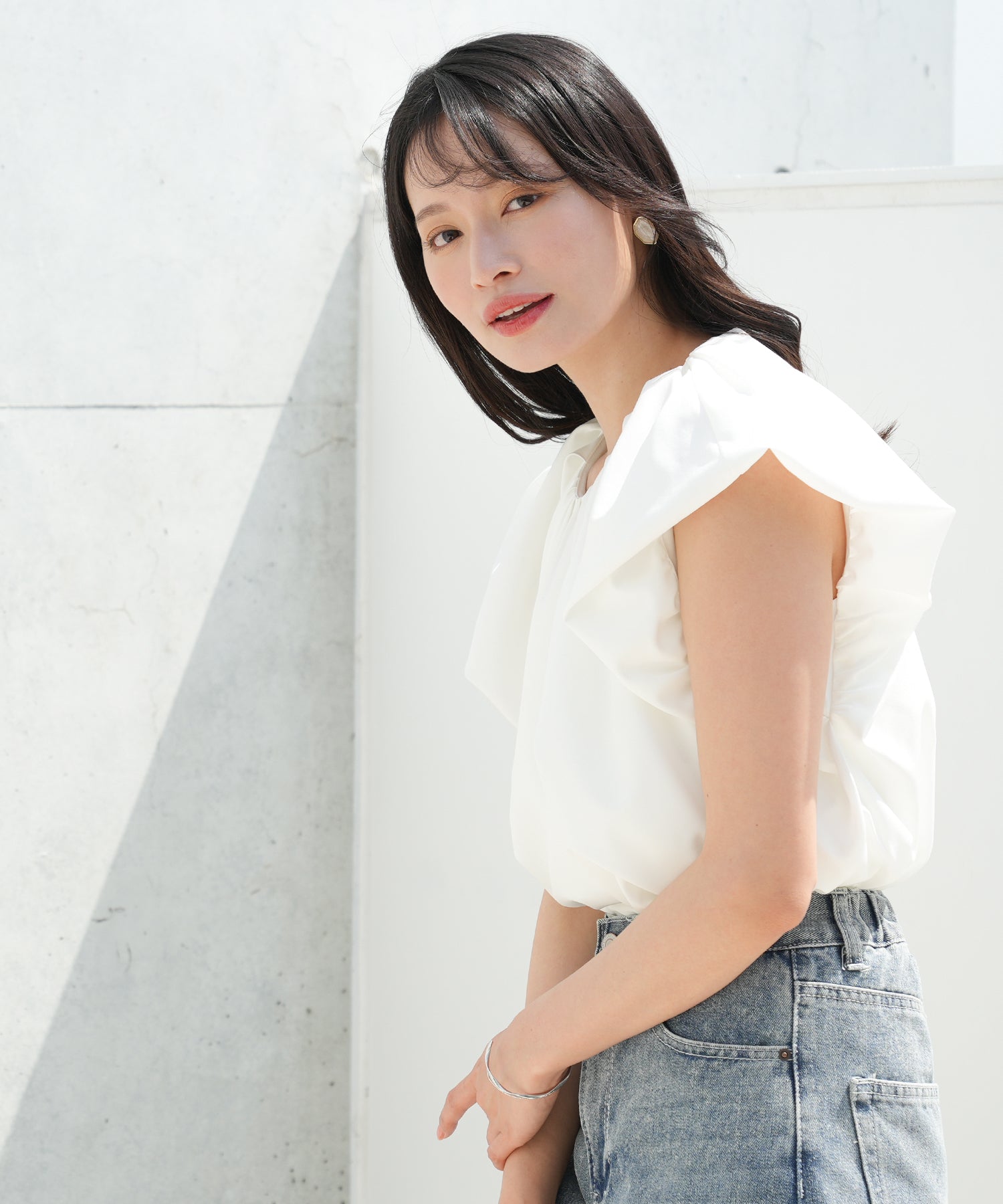 ホワイト model:165 着用サイズ:M