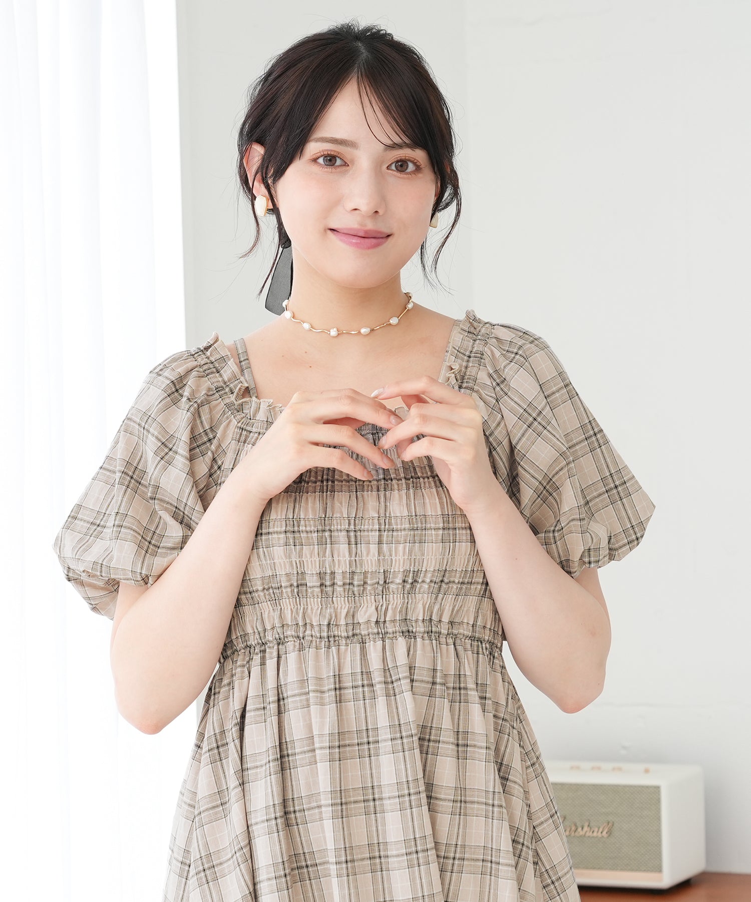 ベージュ model:164 着用サイズ:M