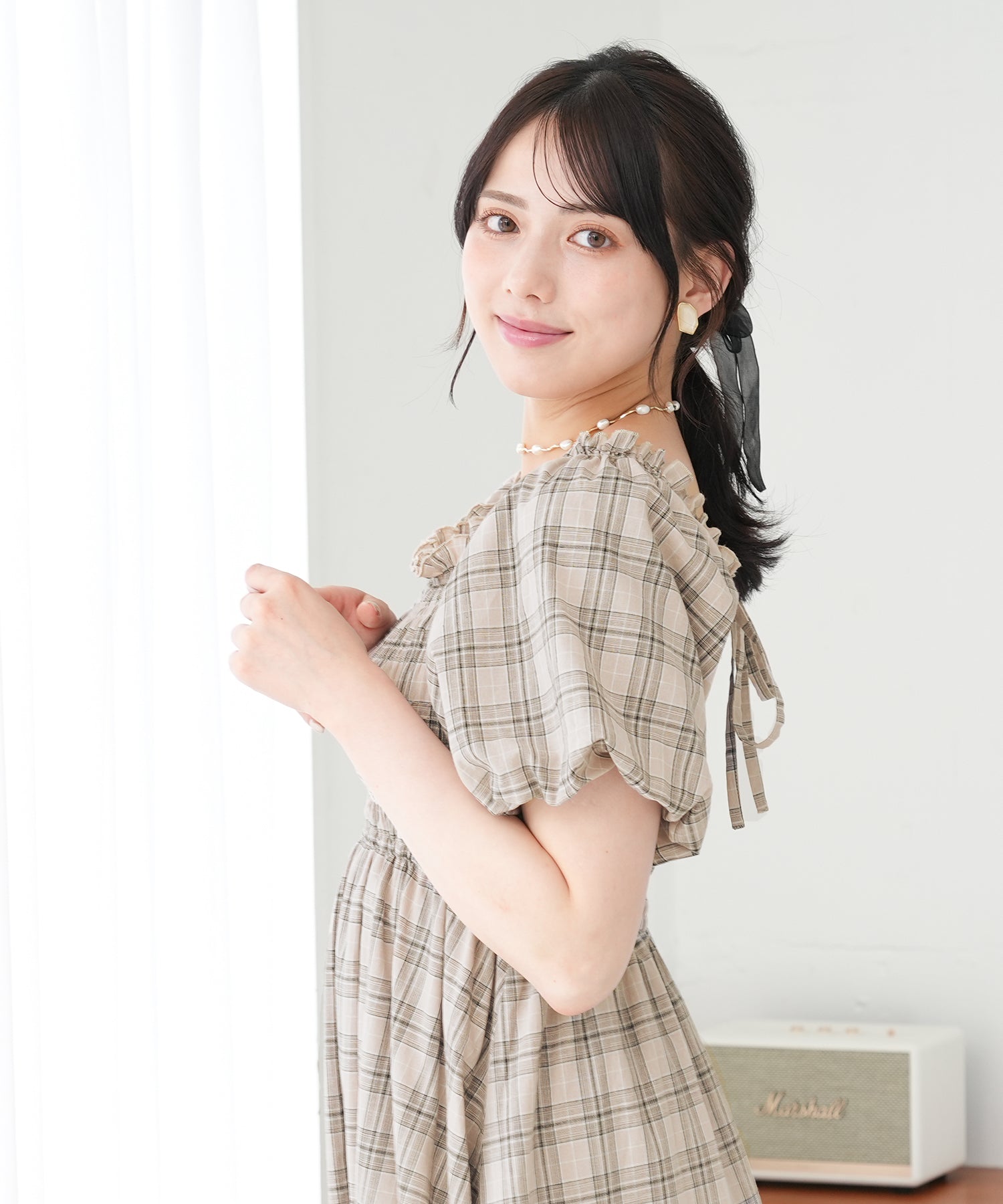 ベージュ model:164 着用サイズ:M