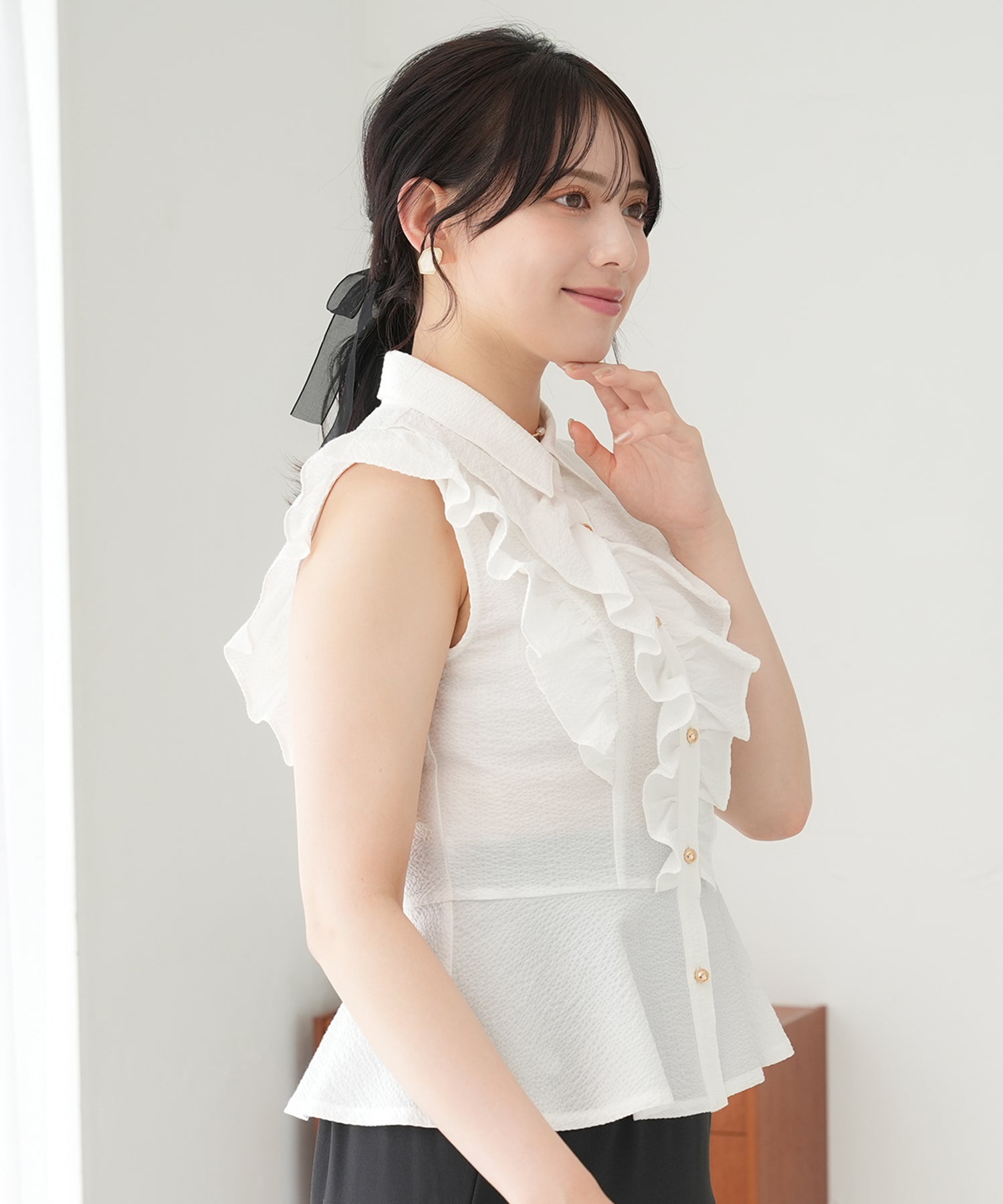 ホワイト model:164 着用サイズ:M