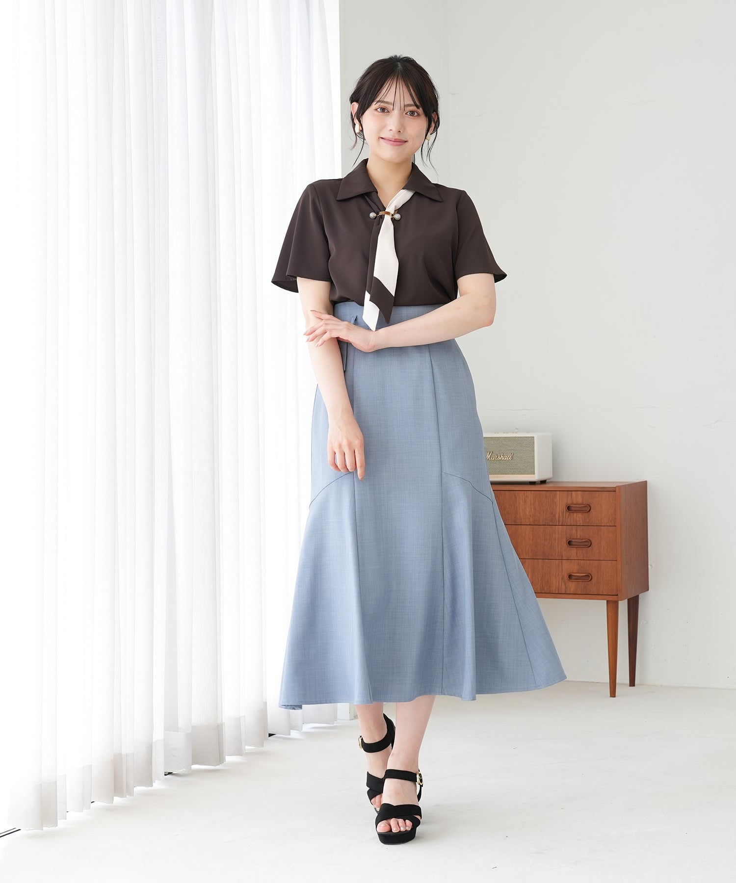 ブラウン model:164 着用サイズ:M