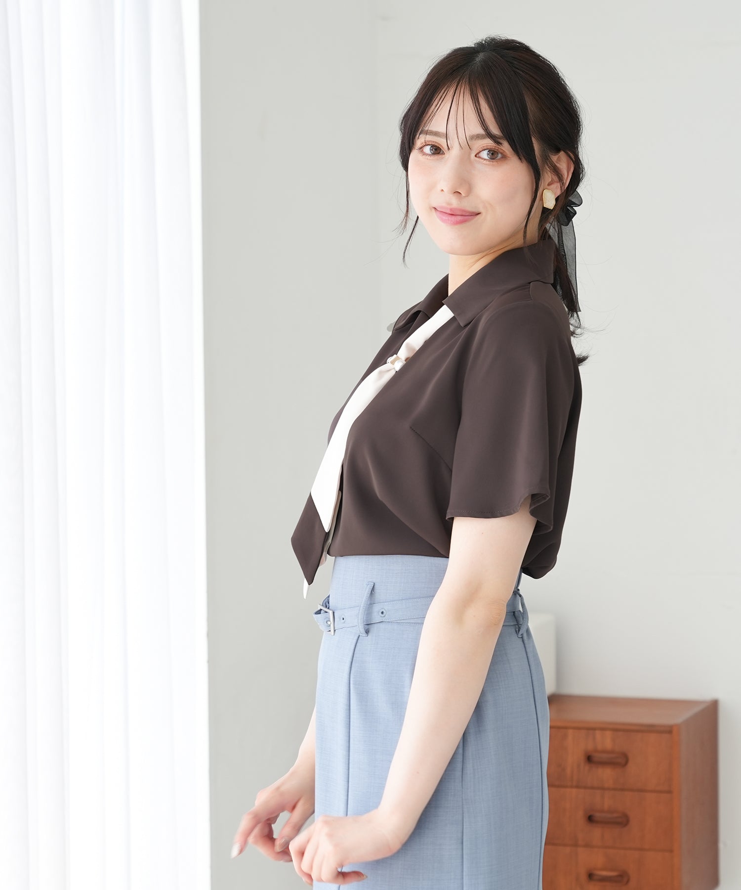 ブラウン model:164 着用サイズ:M