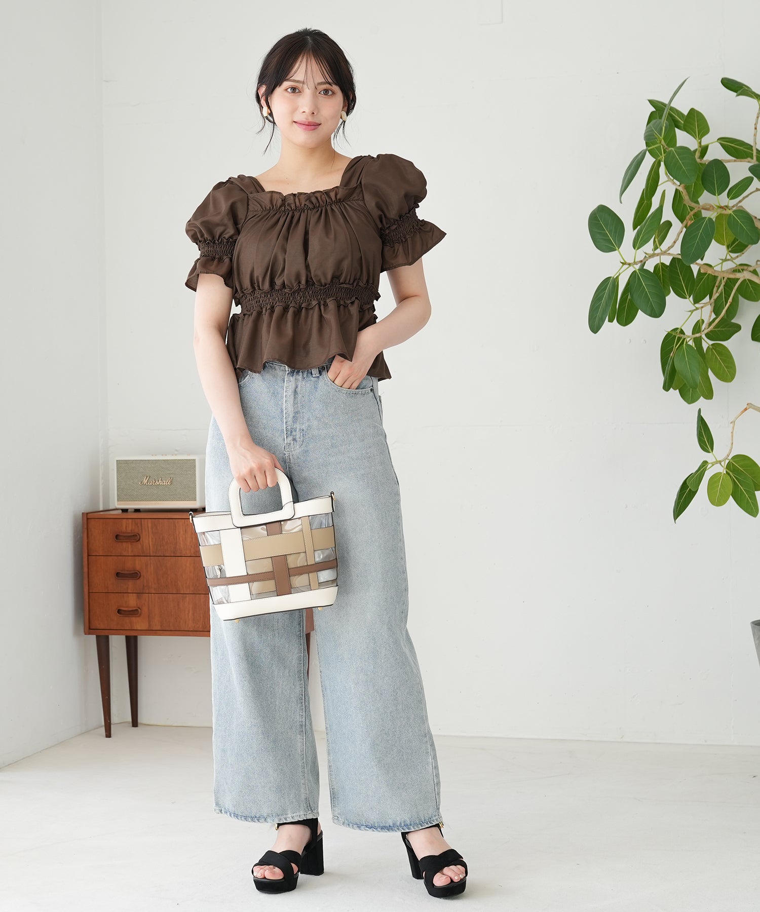 ブラウン model:164 着用サイズ:M