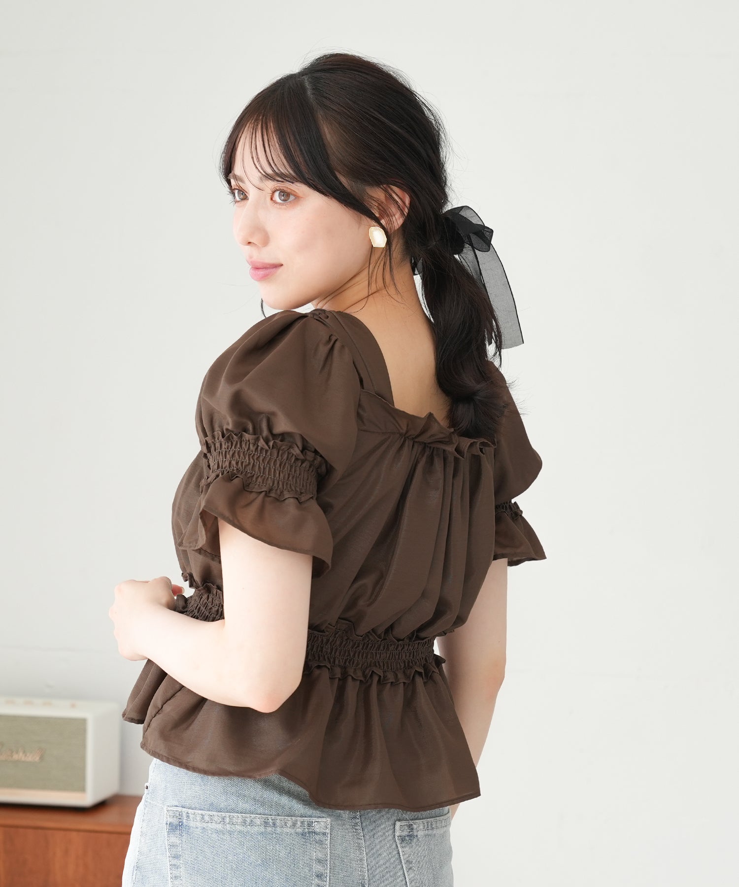 ブラウン model:164 着用サイズ:M