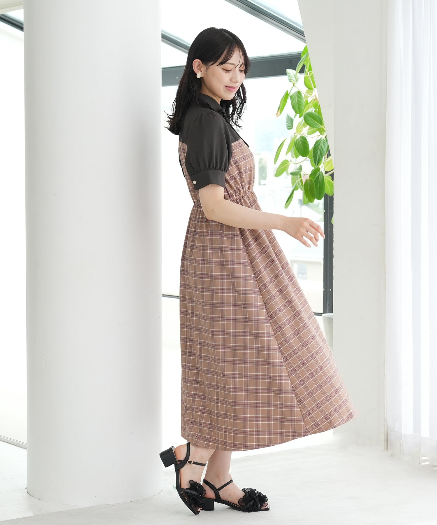 ブラウン model:164 着用サイズ:M