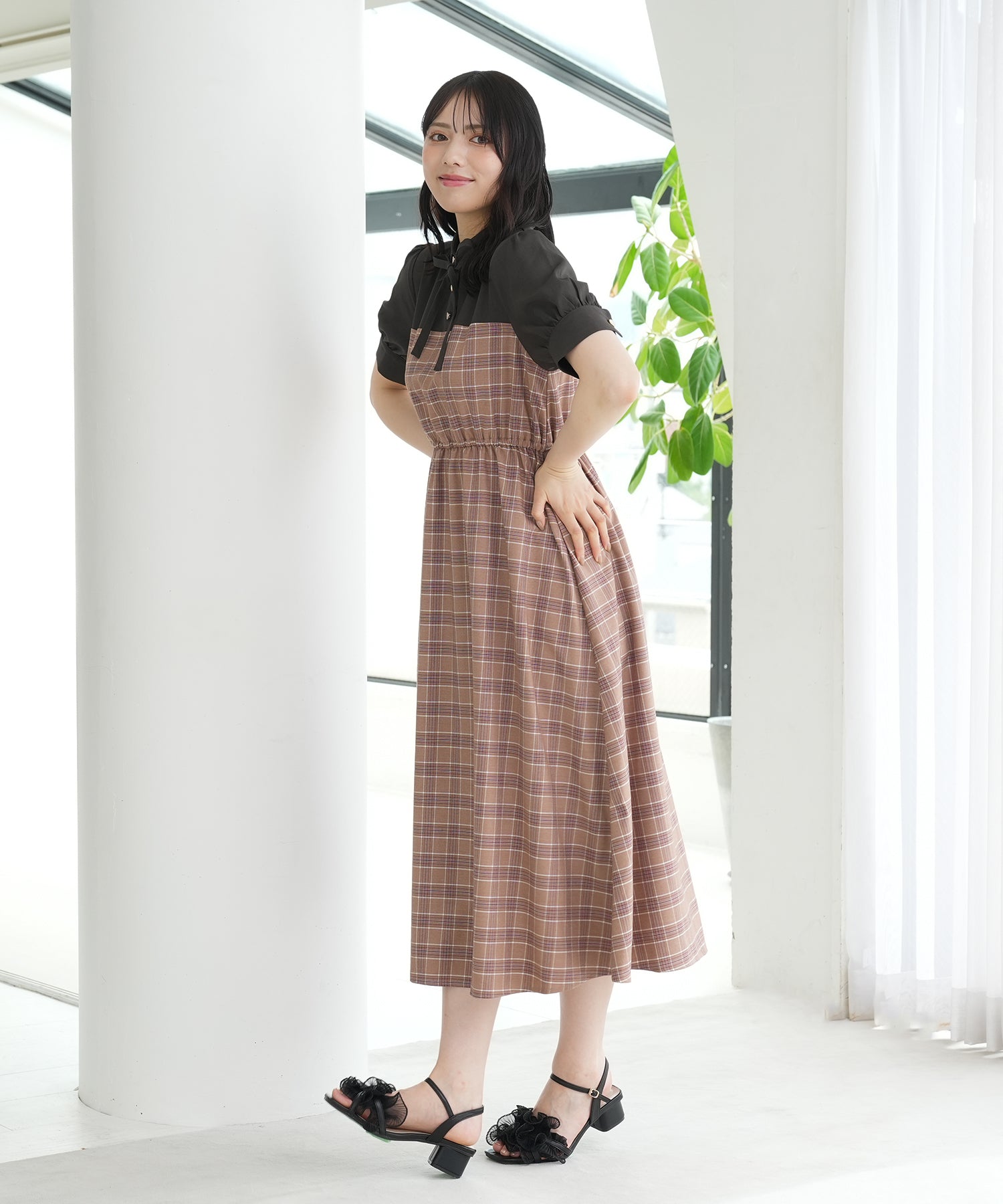 ブラウン model:164 着用サイズ:M