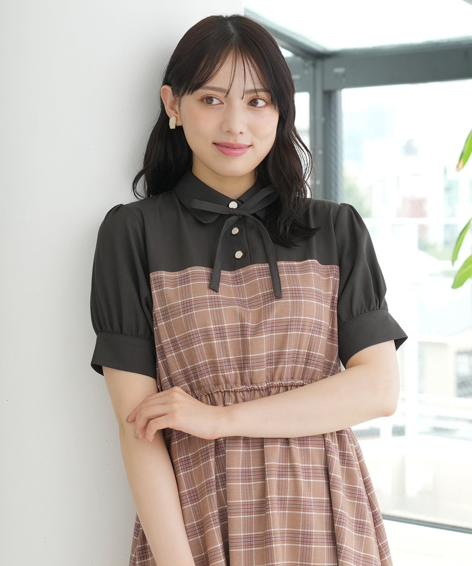ブラウン model:164 着用サイズ:M