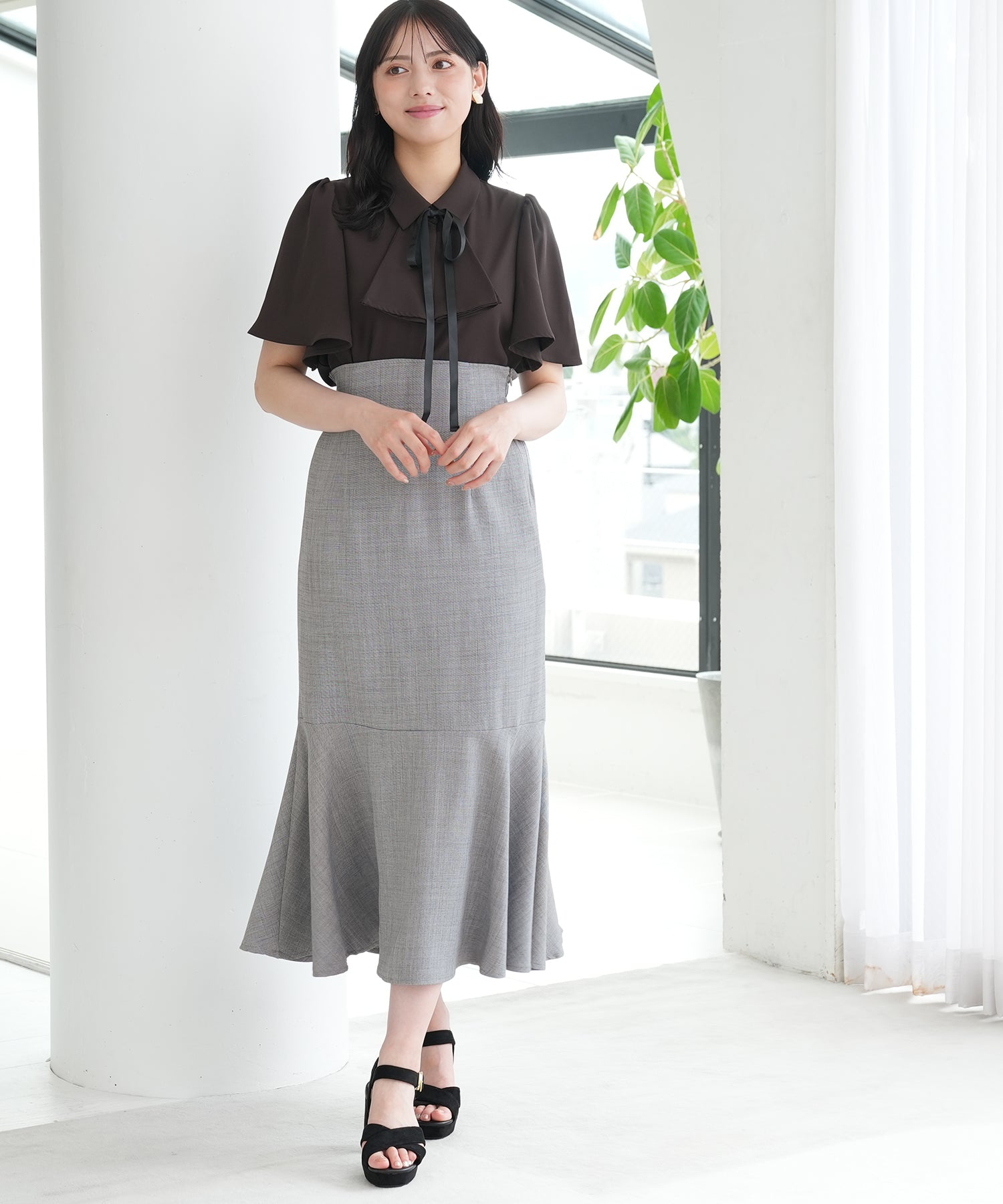 ライトグレー model:164 着用サイズ:M